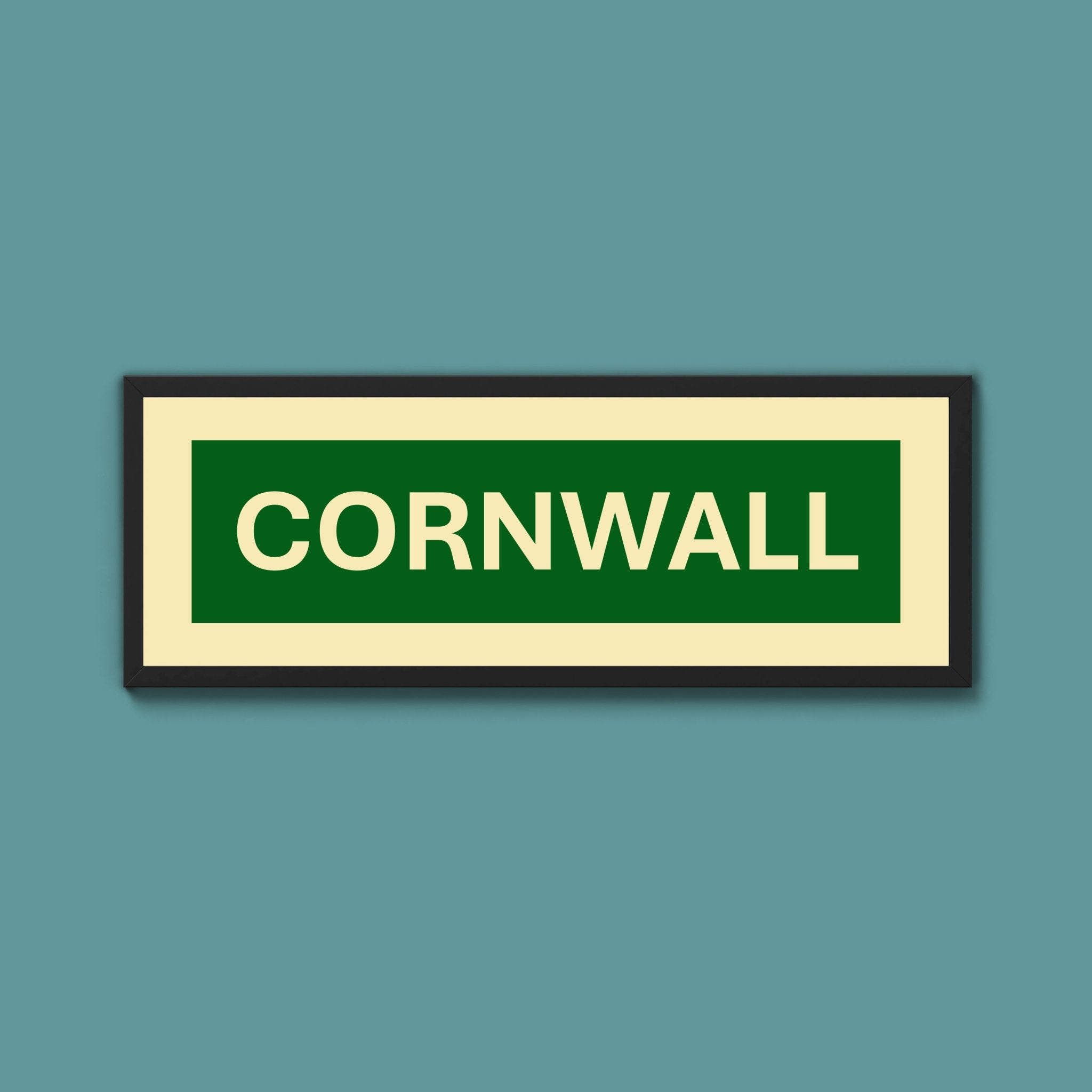 Framed Cornwall Street Print - Above The Door