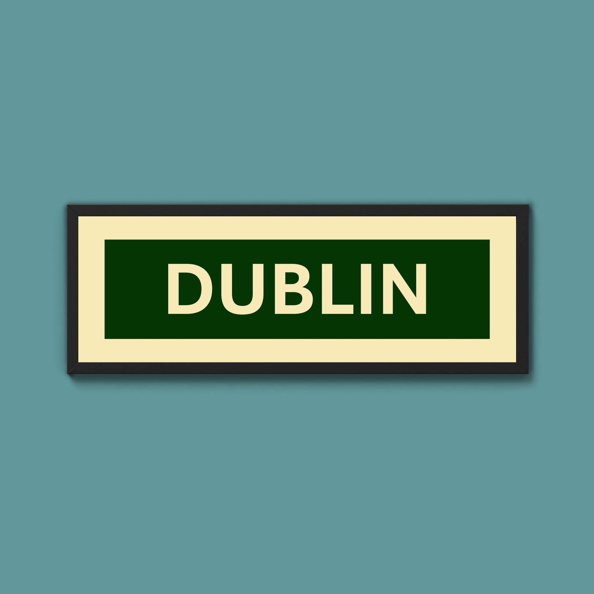 Framed Dublin Street Print - Above The Door