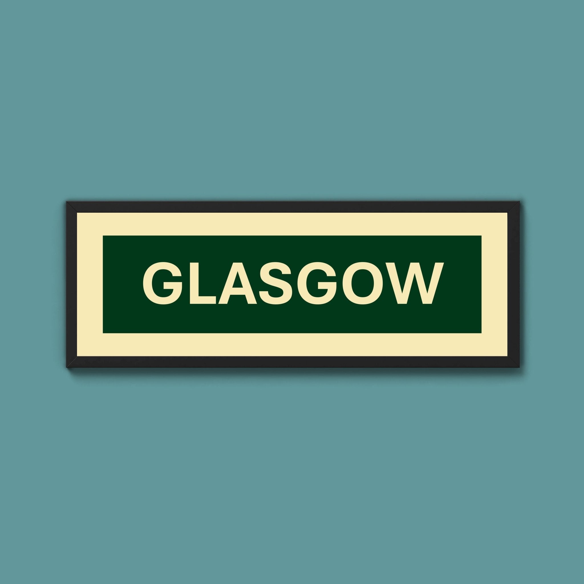 Framed Glasgow Street Print - Above The Door