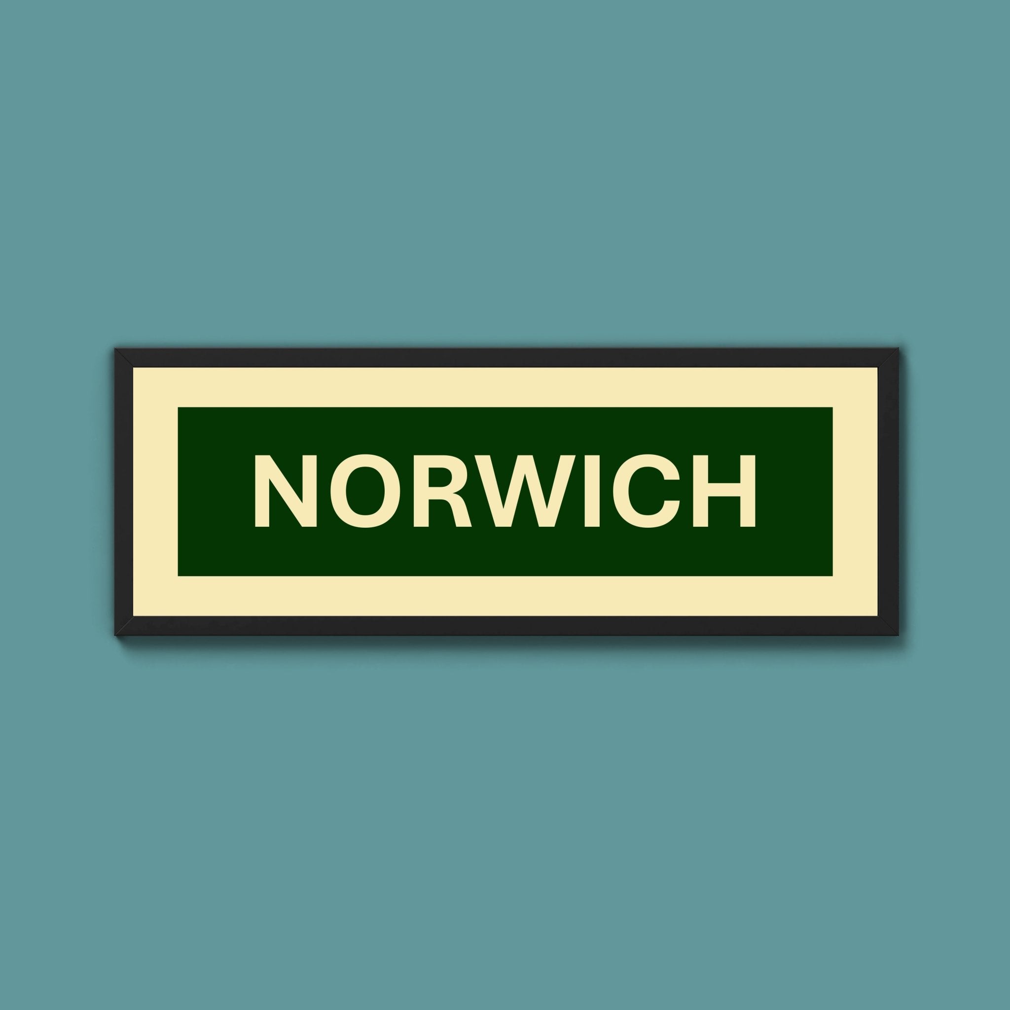 Framed Norwich Street Print - Above The Door