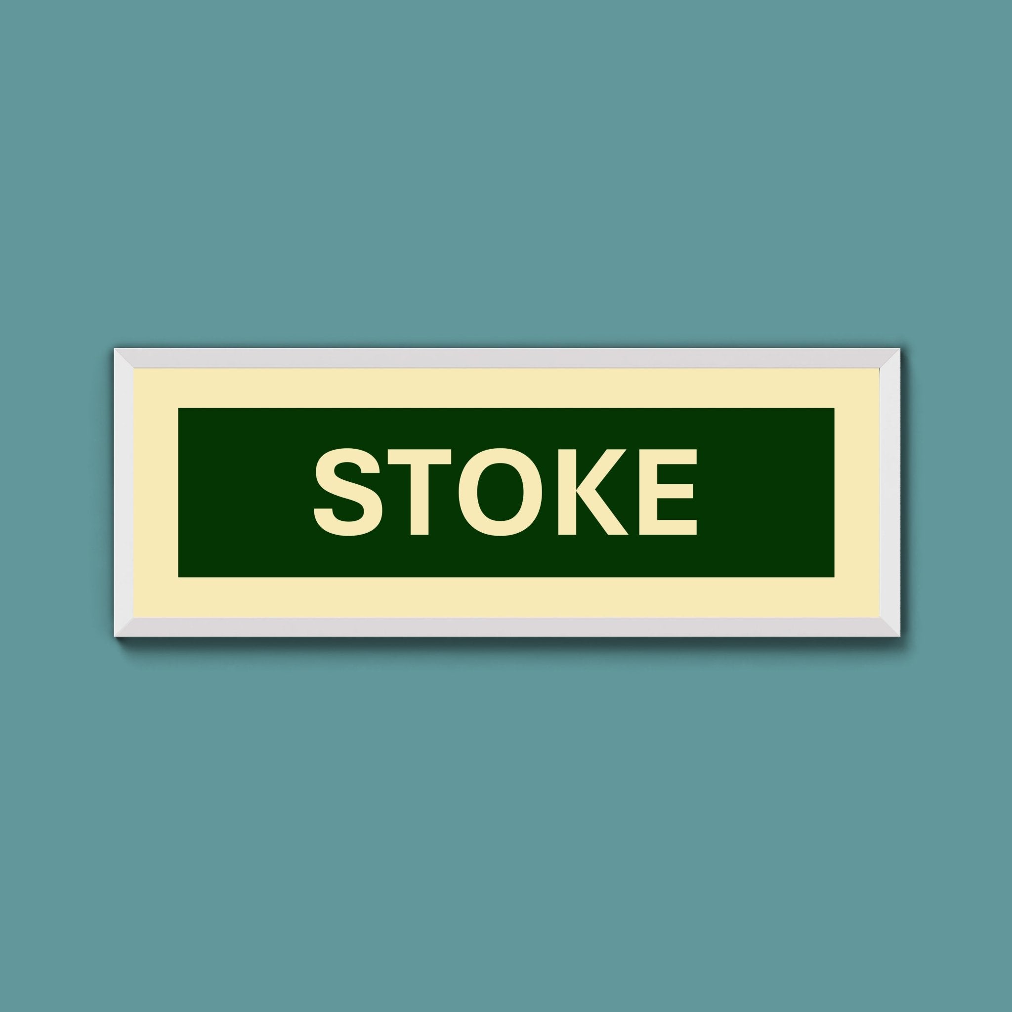 Framed Stoke Street Print - Above The Door