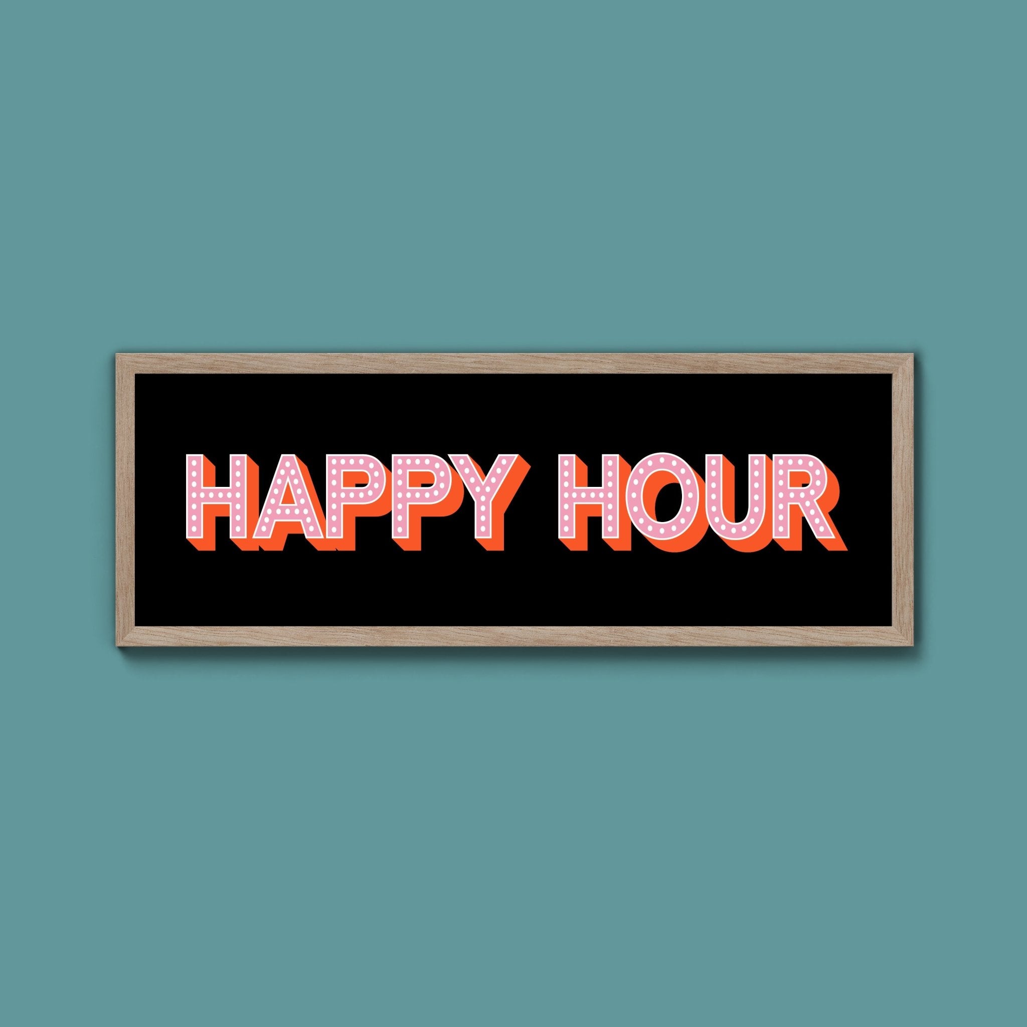 Happy Hour Framed Print (New Style) - Above The Door