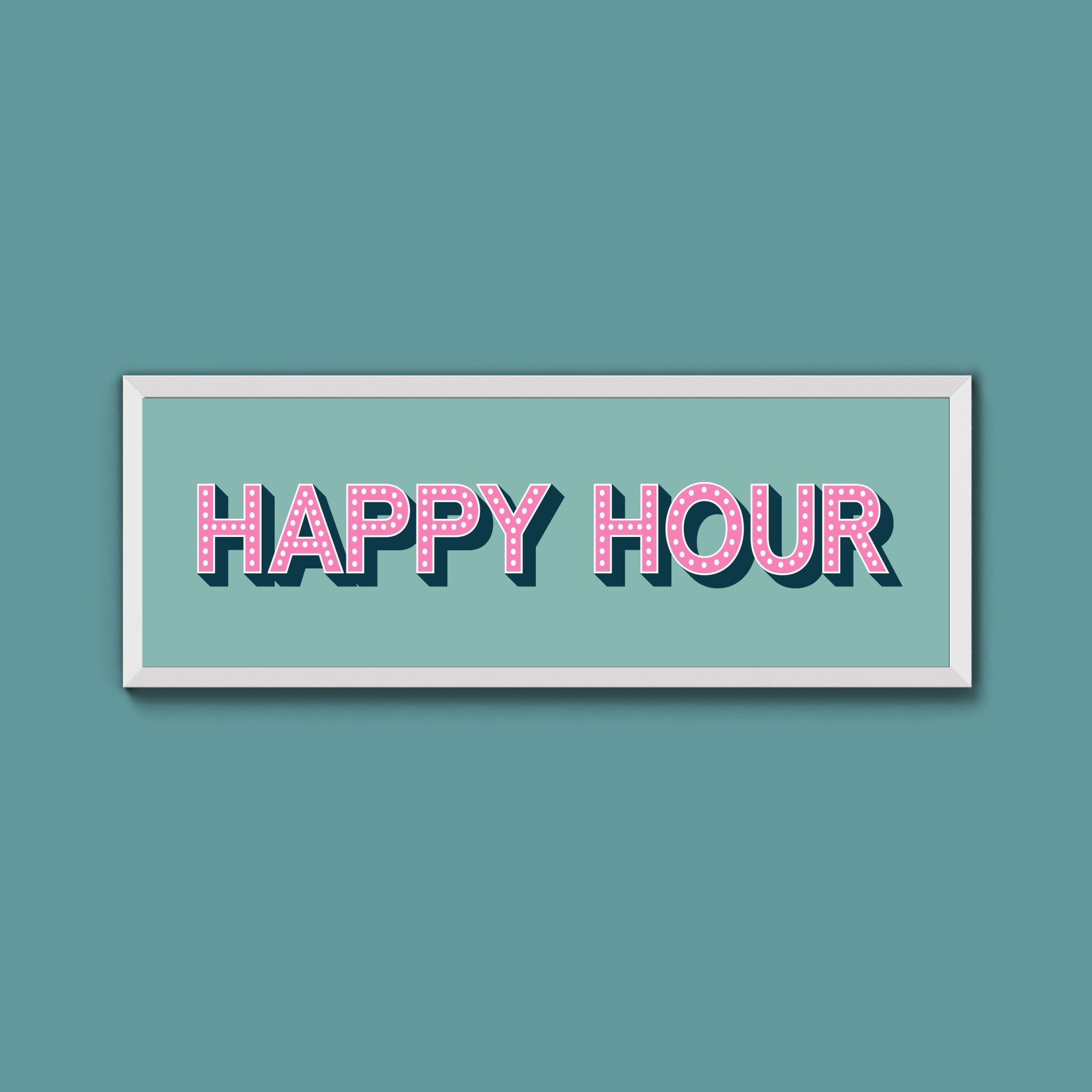 Happy Hour Framed Print (New Style) - Above The Door