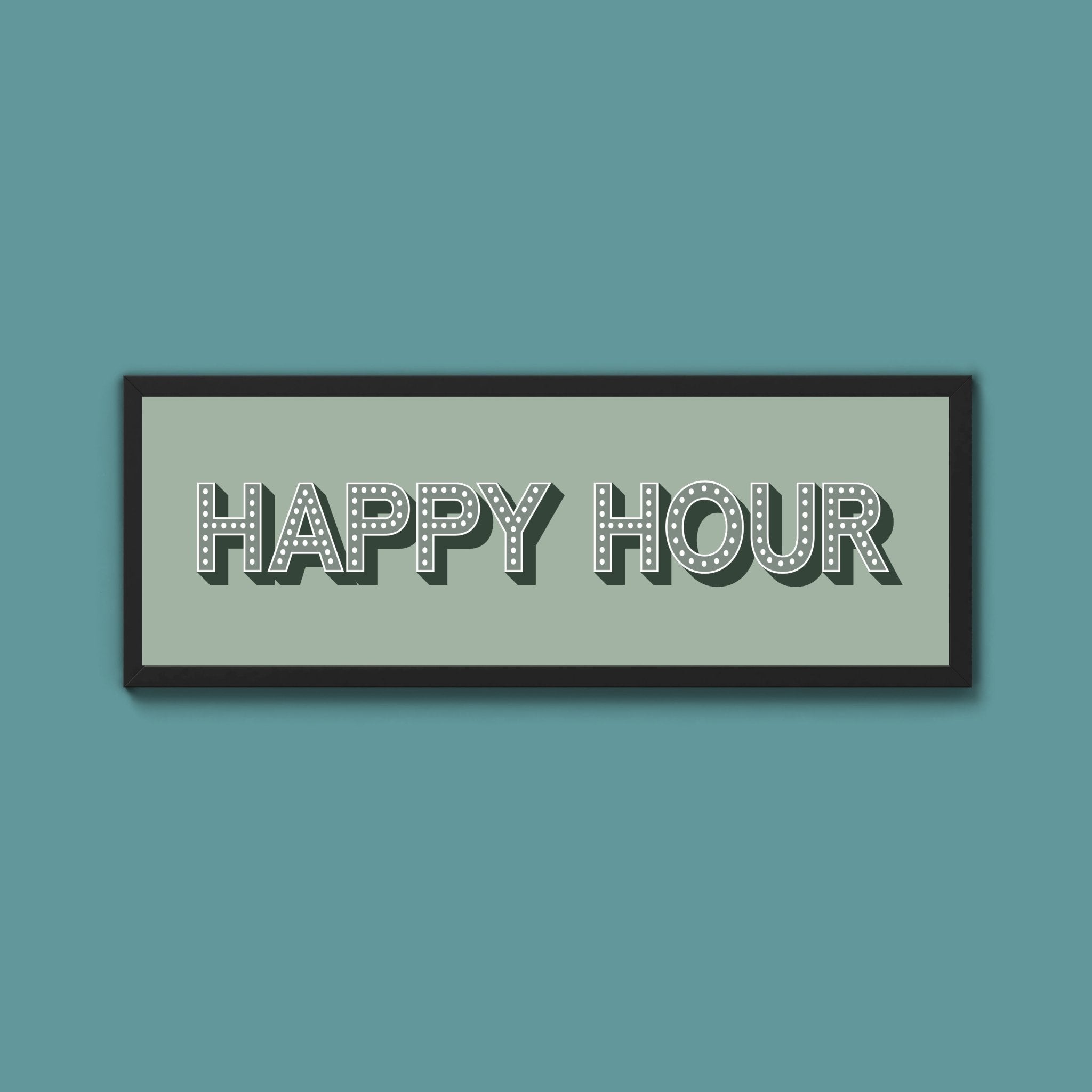 Happy Hour Framed Print (New Style) - Above The Door