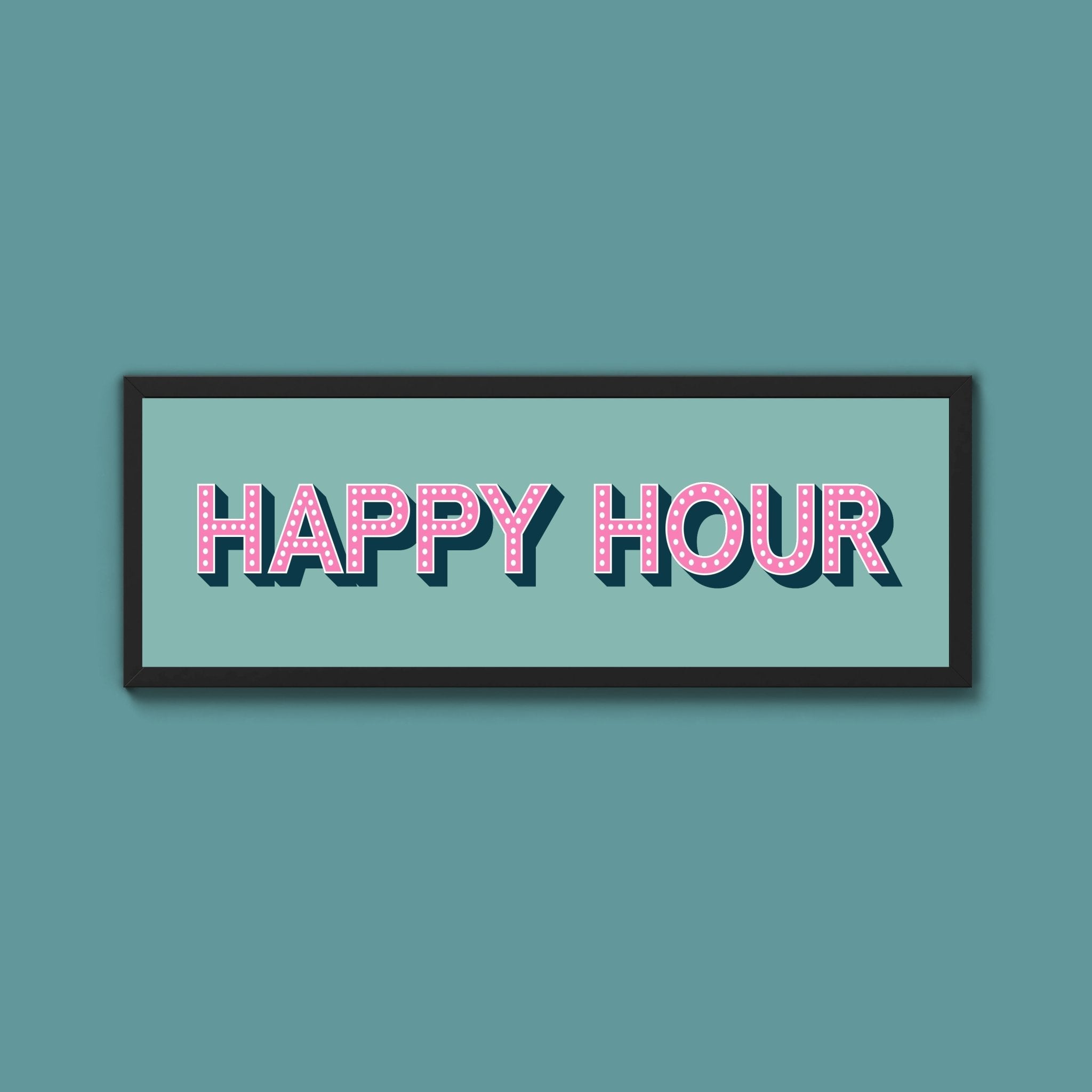 Happy Hour Framed Print (New Style) - Above The Door