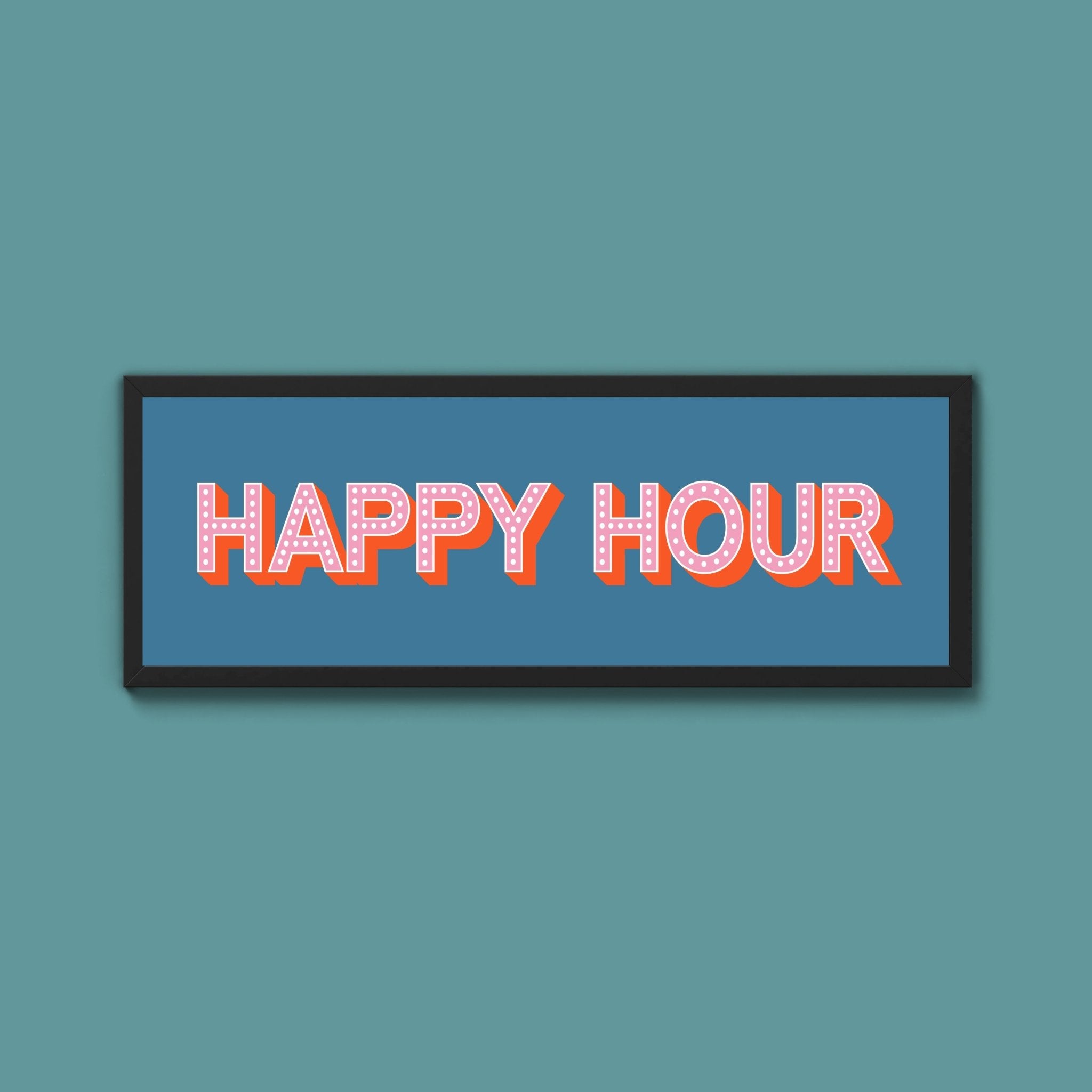Happy Hour Framed Print (New Style) - Above The Door