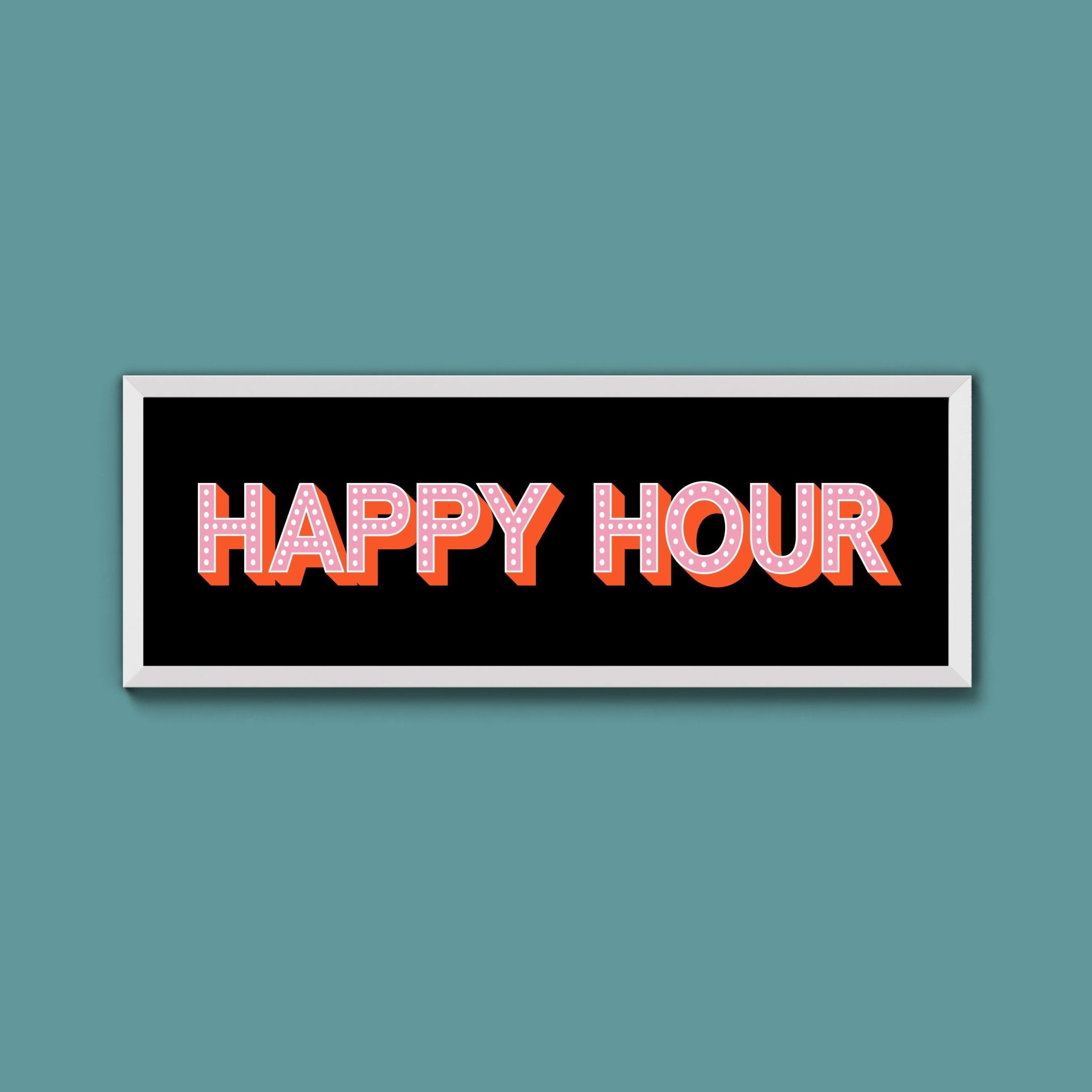 Happy Hour Framed Print (New Style) - Above The Door