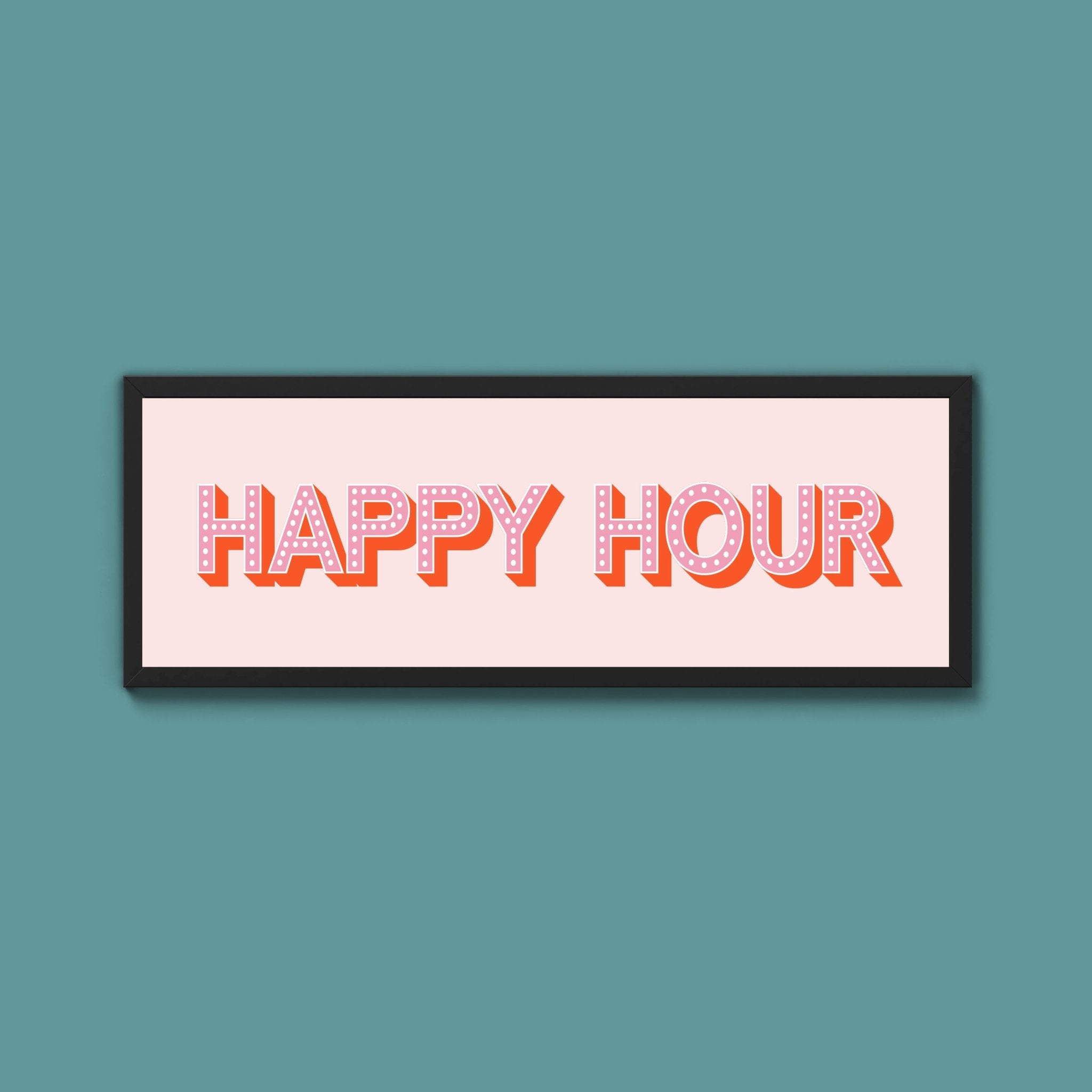 Happy Hour Framed Print (New Style) - Above The Door