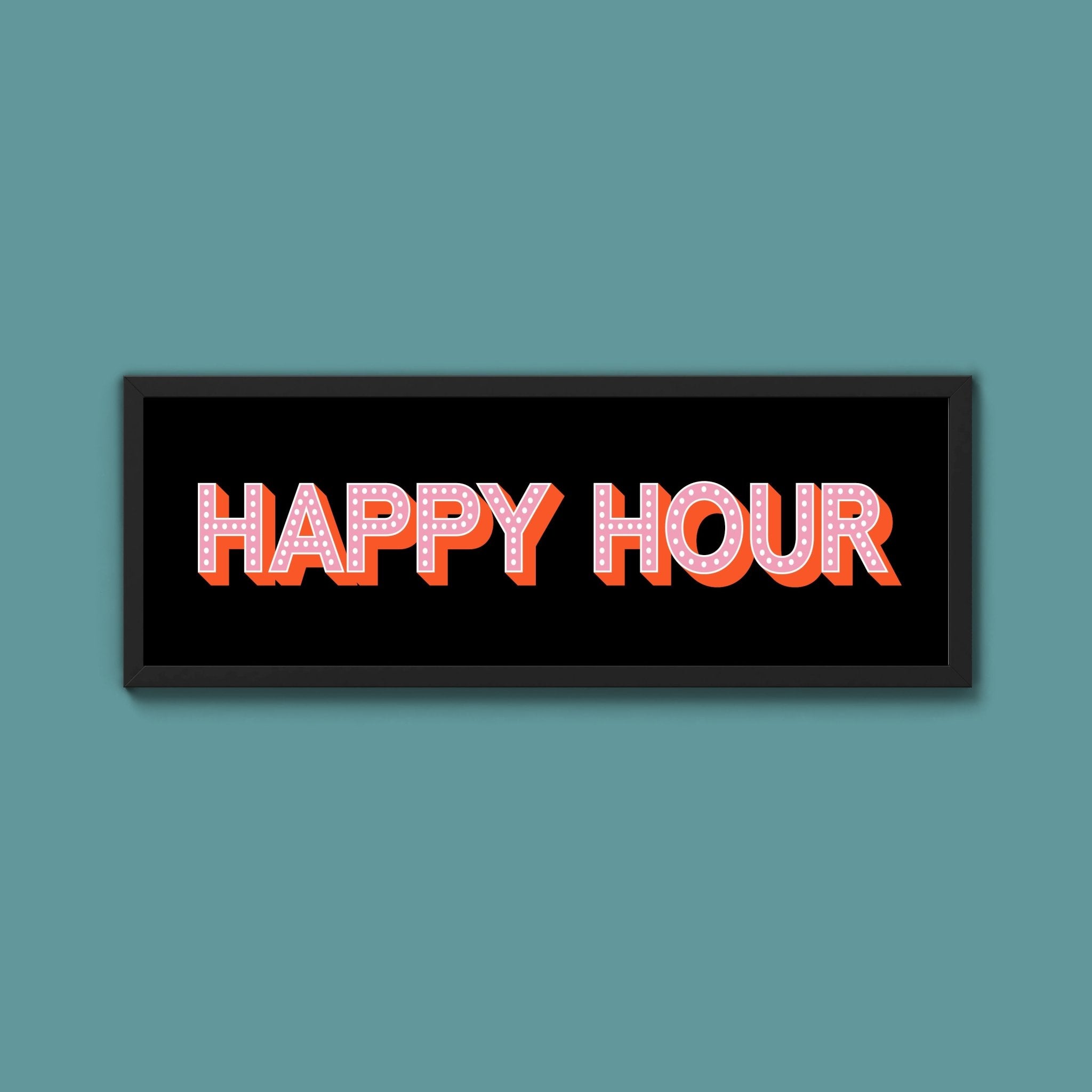 Happy Hour Framed Print (New Style) - Above The Door