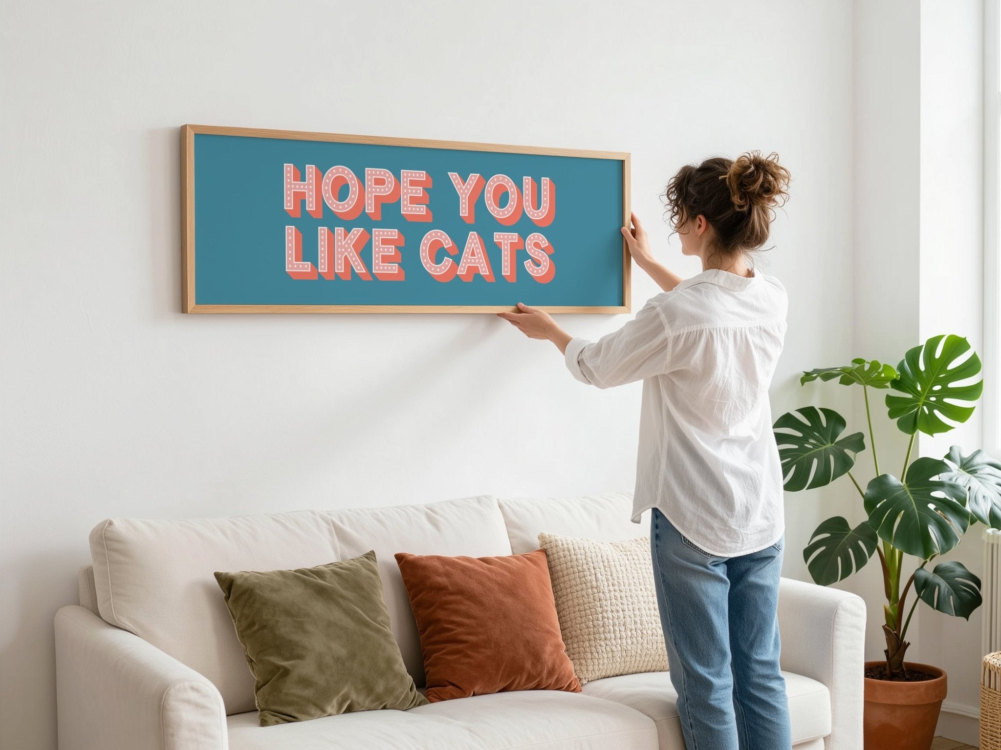 Hope You Like Cats Framed Print (New Style) - Above The Door
