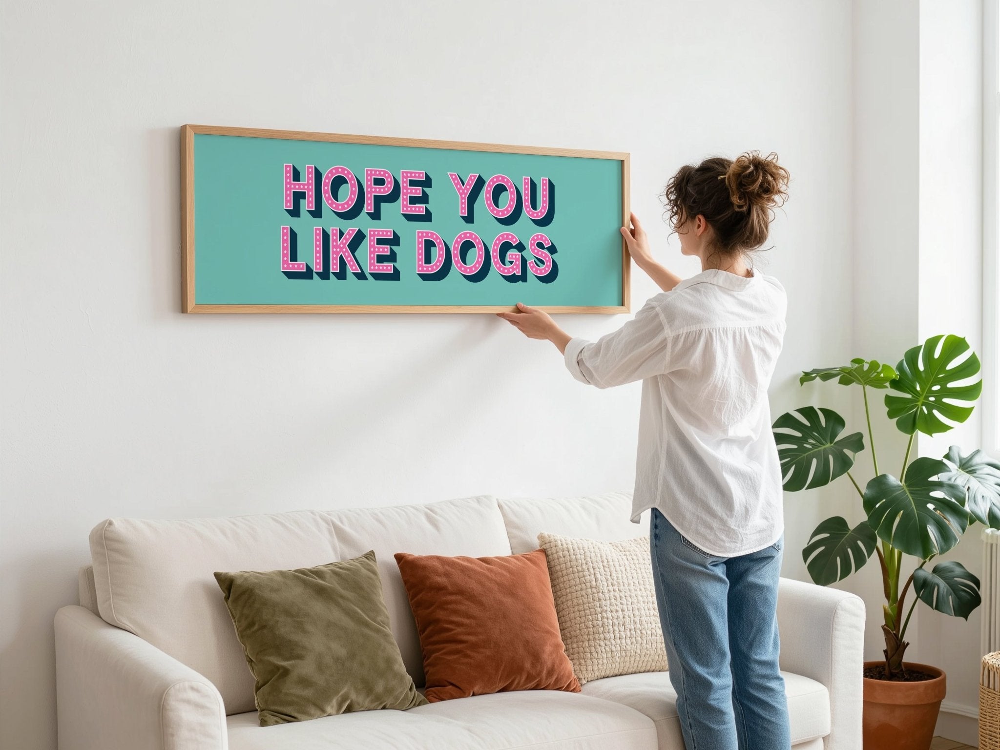 Hope You Like Dogs Framed Print (New Style) - Above The Door