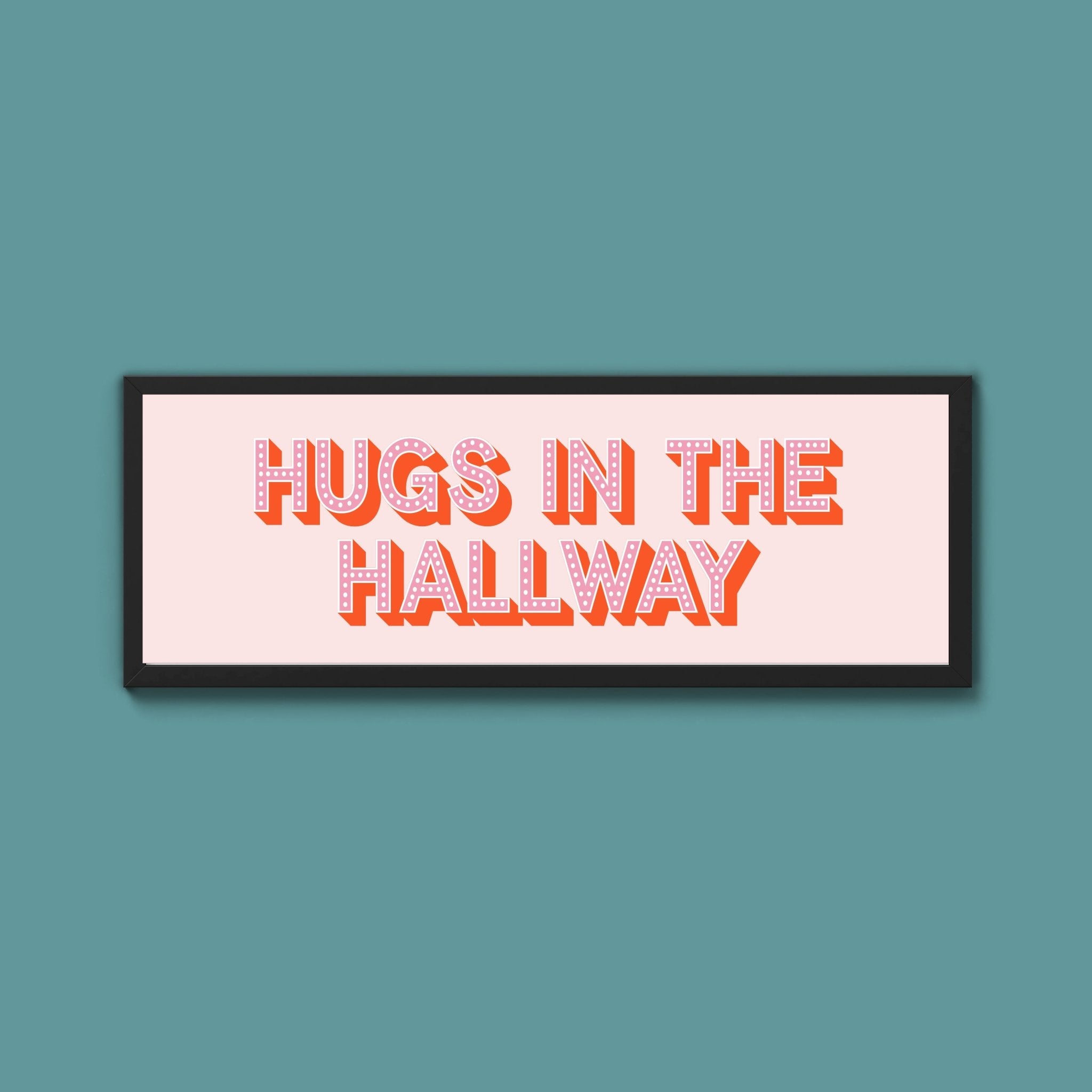 Hugs In The The Hallway Framed Print (New Style) - Above The Door