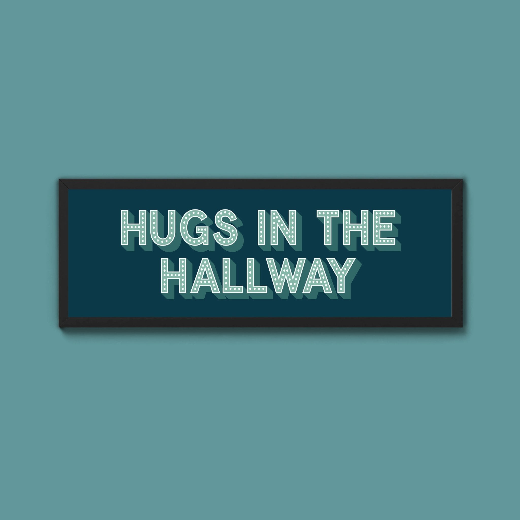 Hugs In The The Hallway Framed Print (New Style) - Above The Door