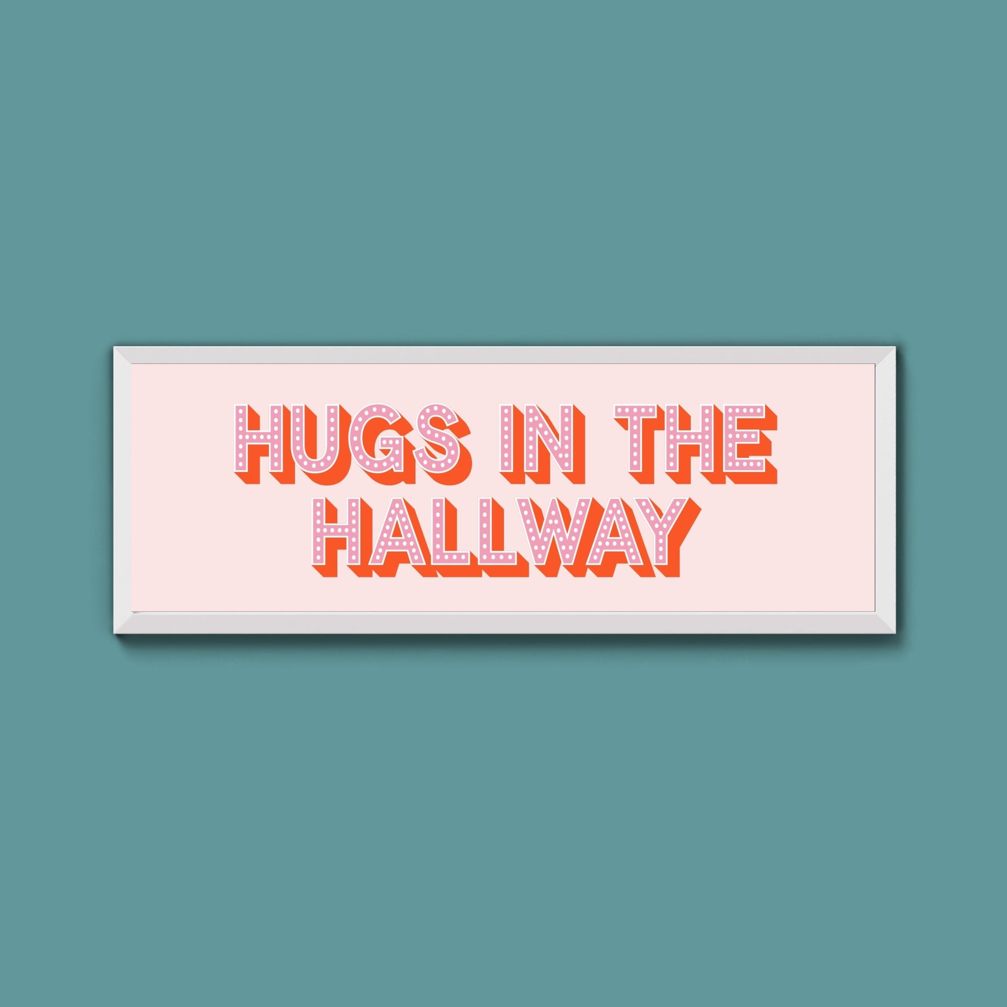Hugs In The The Hallway Framed Print (New Style) - Above The Door