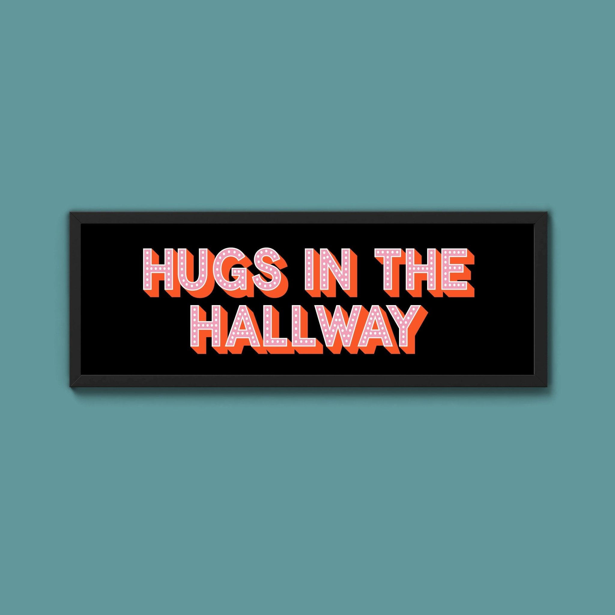 Hugs In The The Hallway Framed Print (New Style) - Above The Door