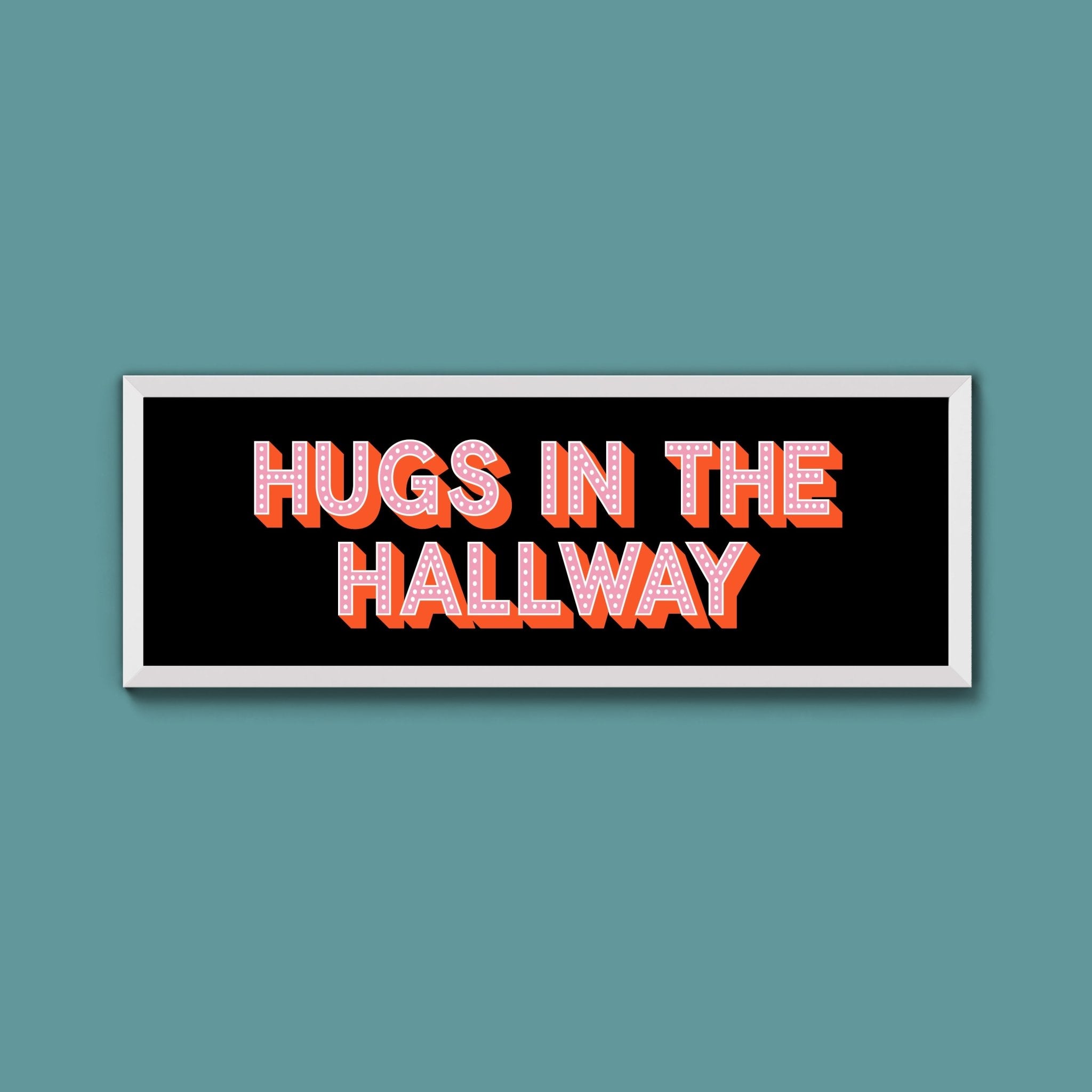 Hugs In The The Hallway Framed Print (New Style) - Above The Door