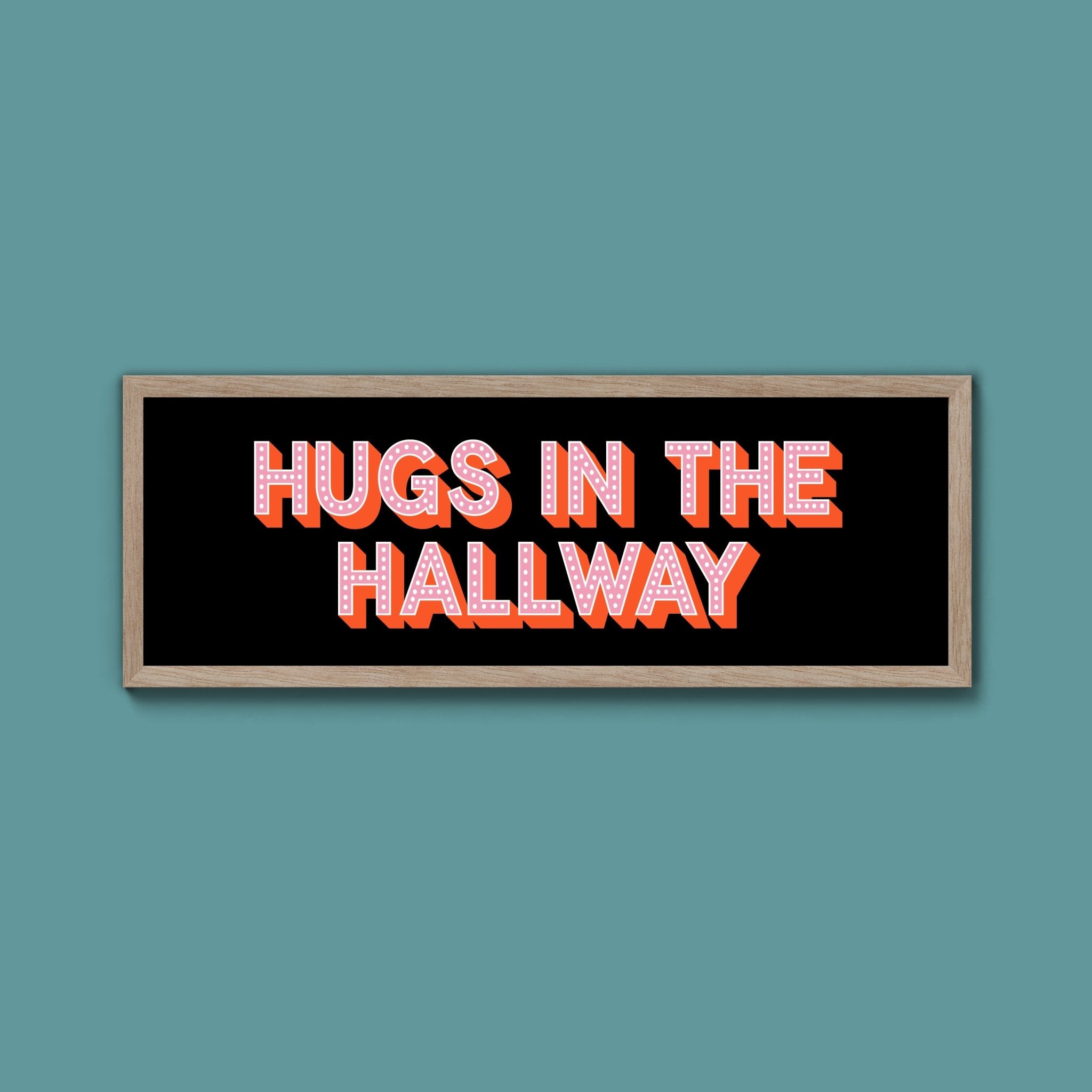 Hugs In The The Hallway Framed Print (New Style) - Above The Door