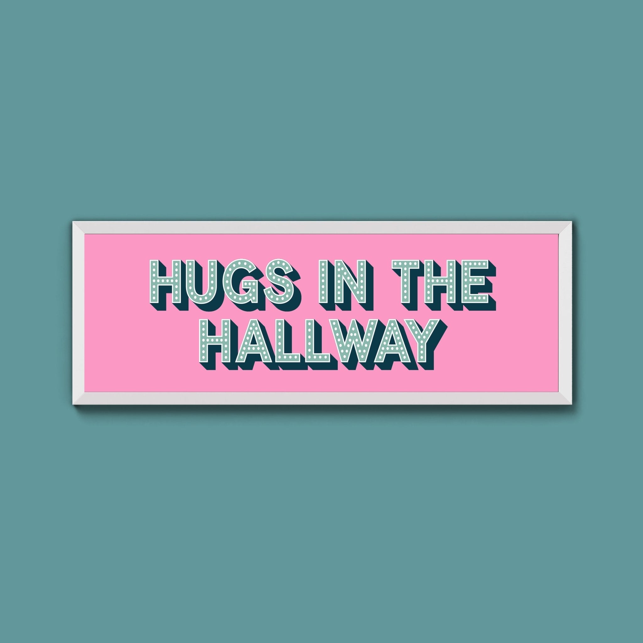 Hugs In The The Hallway Framed Print (New Style) - Above The Door