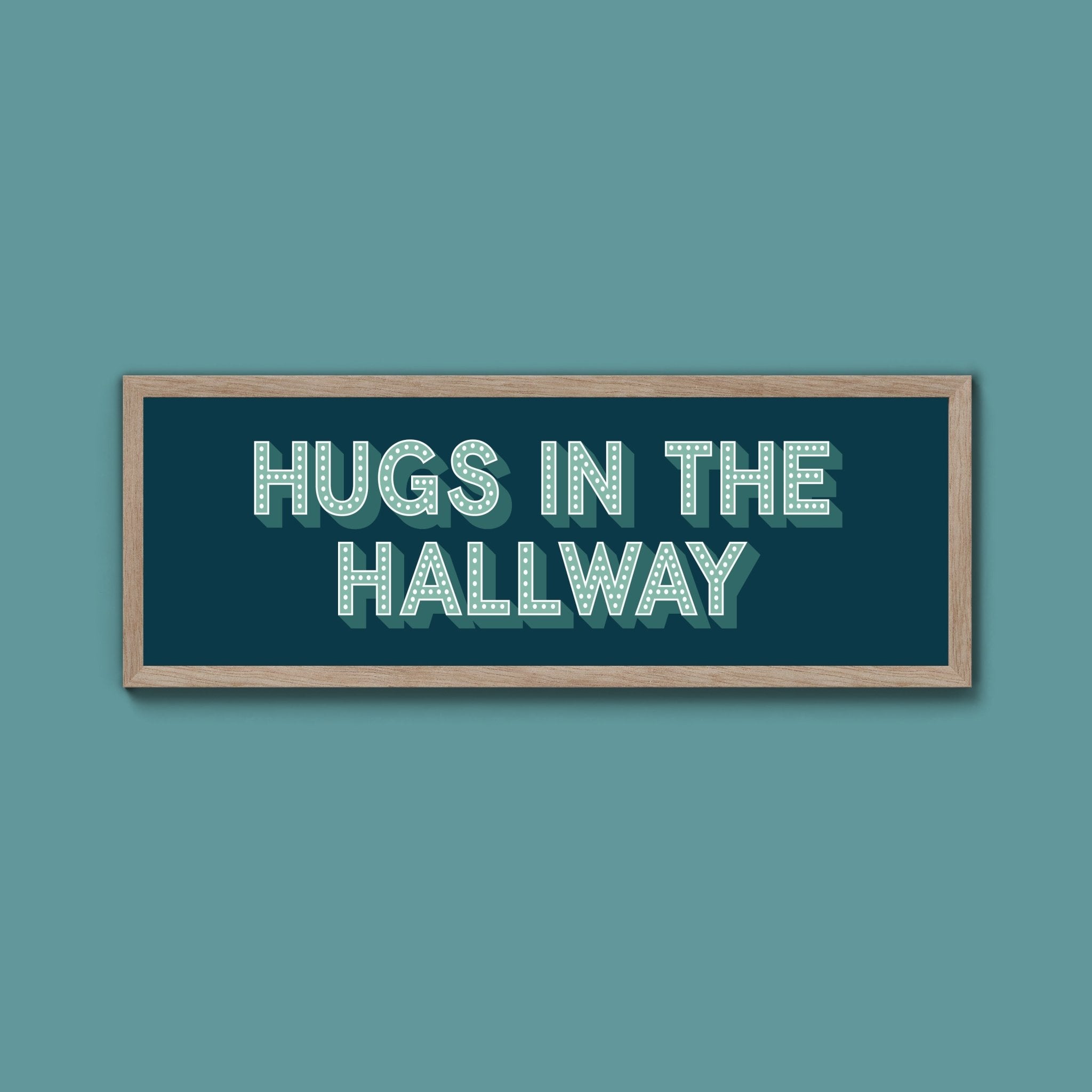 Hugs In The The Hallway Framed Print (New Style) - Above The Door