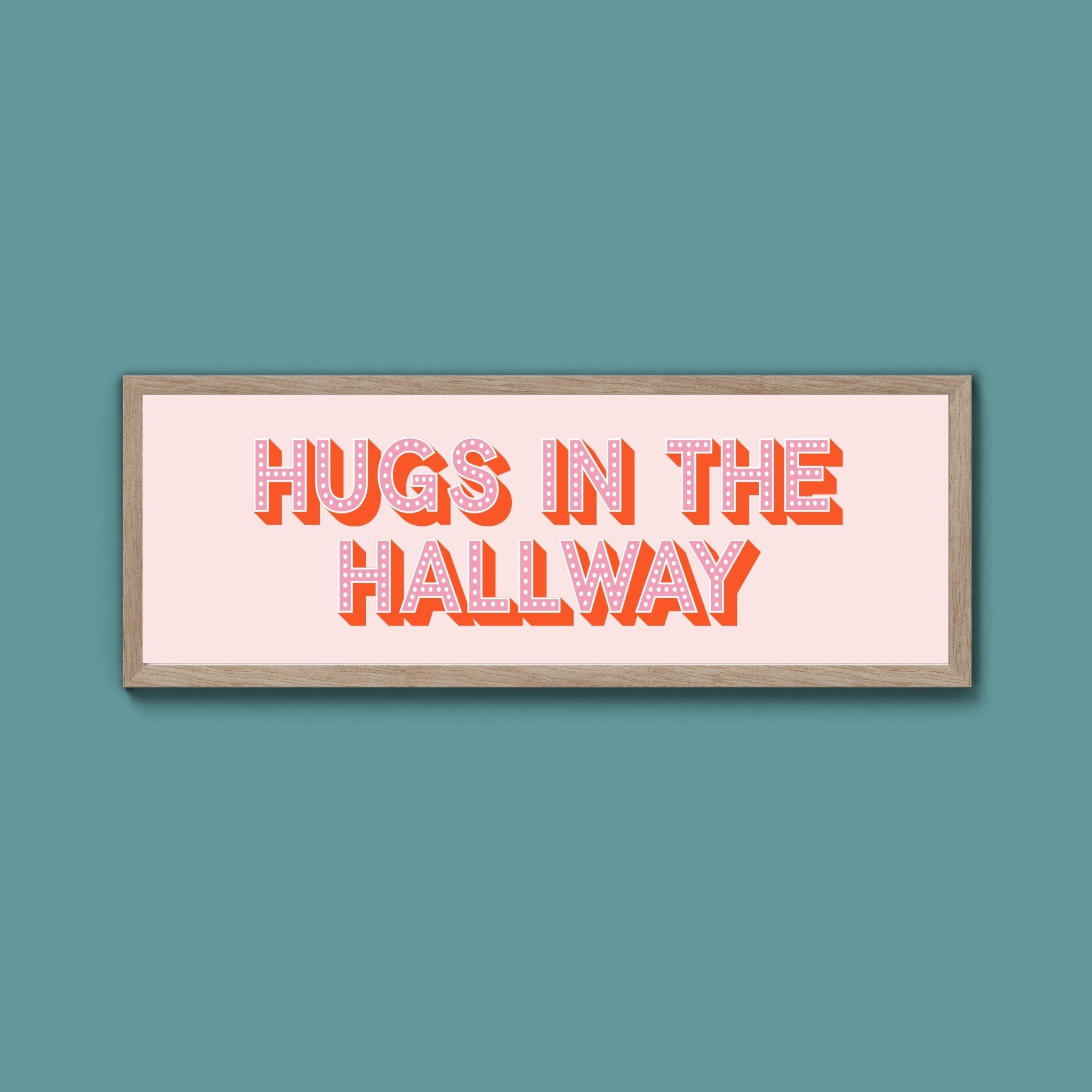 Hugs In The The Hallway Framed Print (New Style) - Above The Door