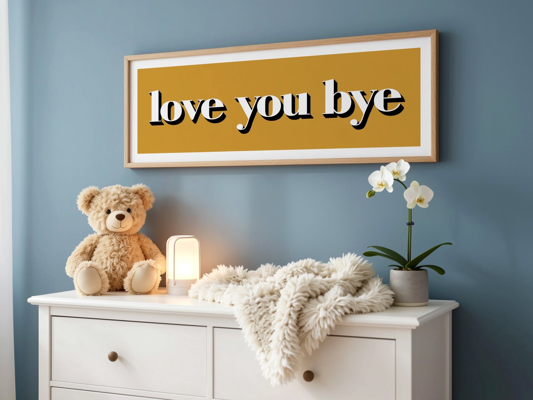 Love You Bye Framed Print - Above The Door