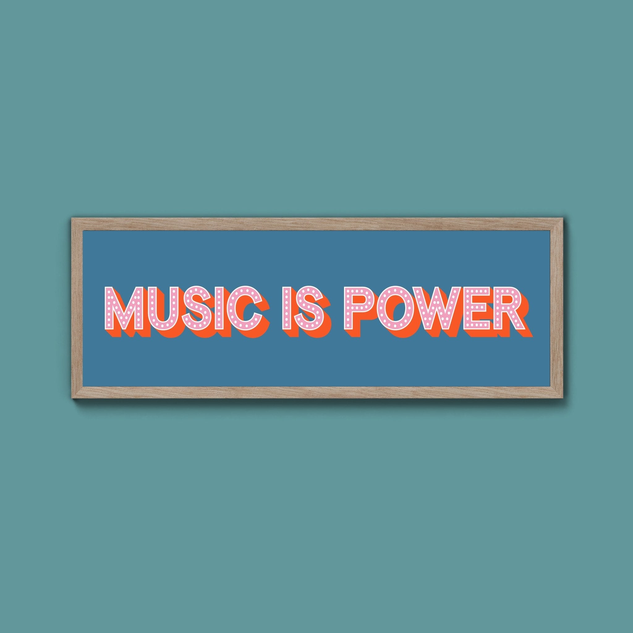 Music Is Power Framed Print (New Style) - Above The Door