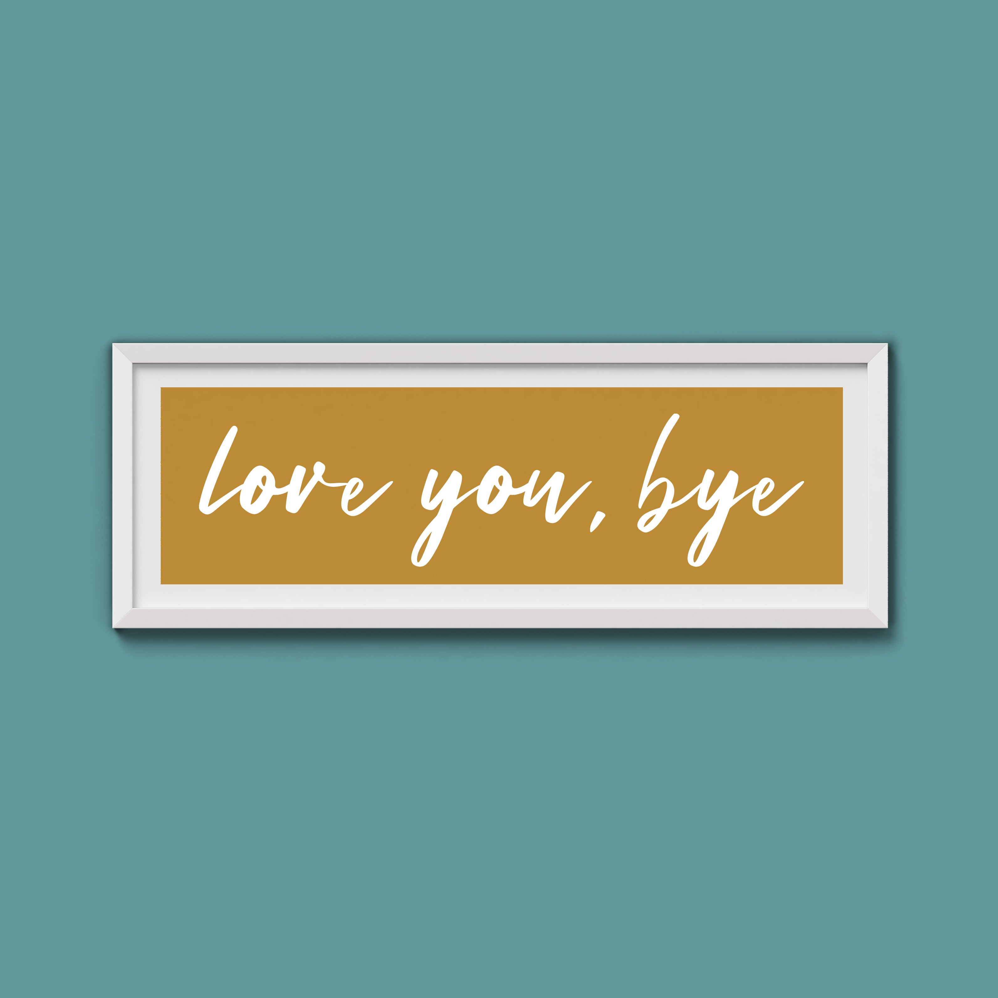 love you, bye Framed Print