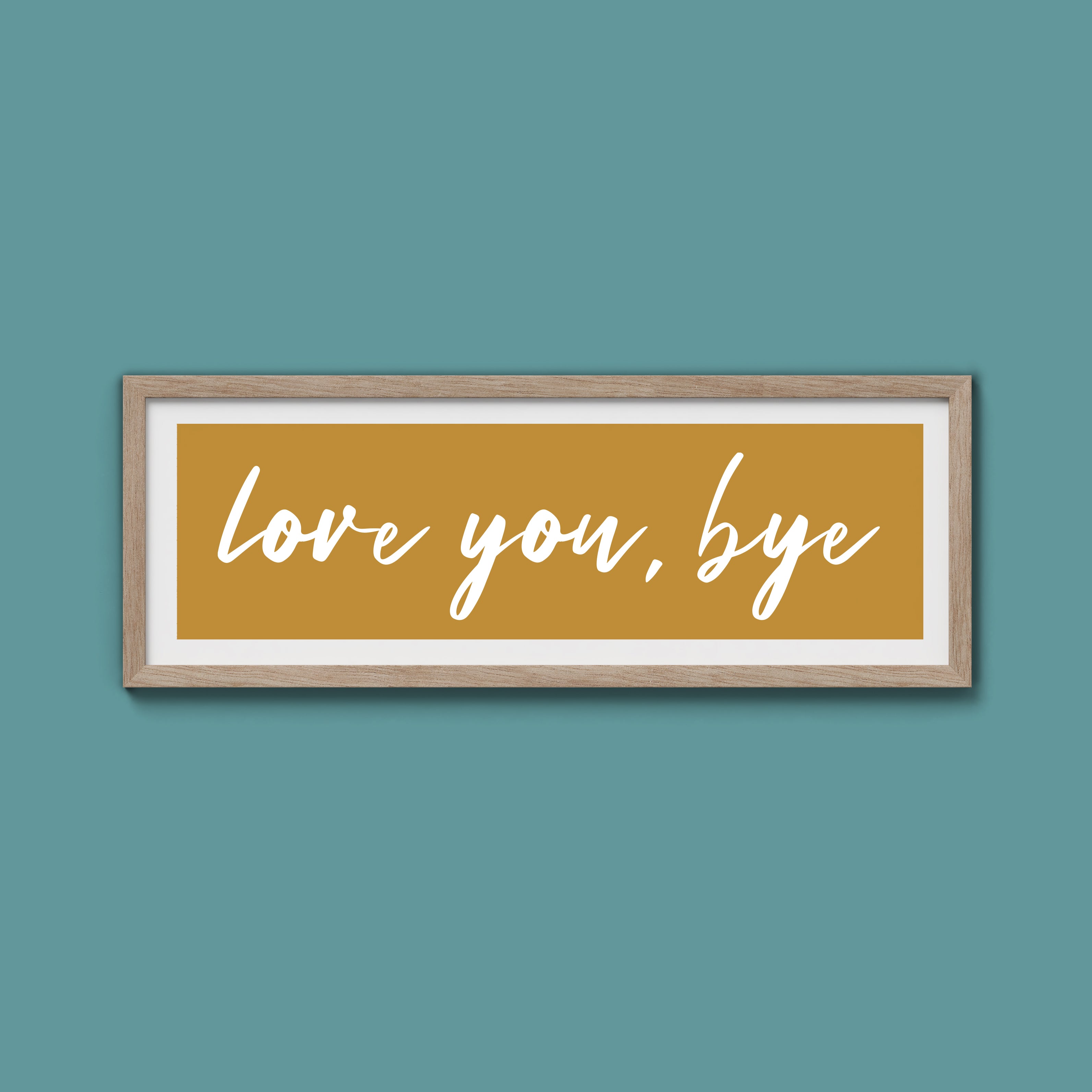 love you, bye Framed Print