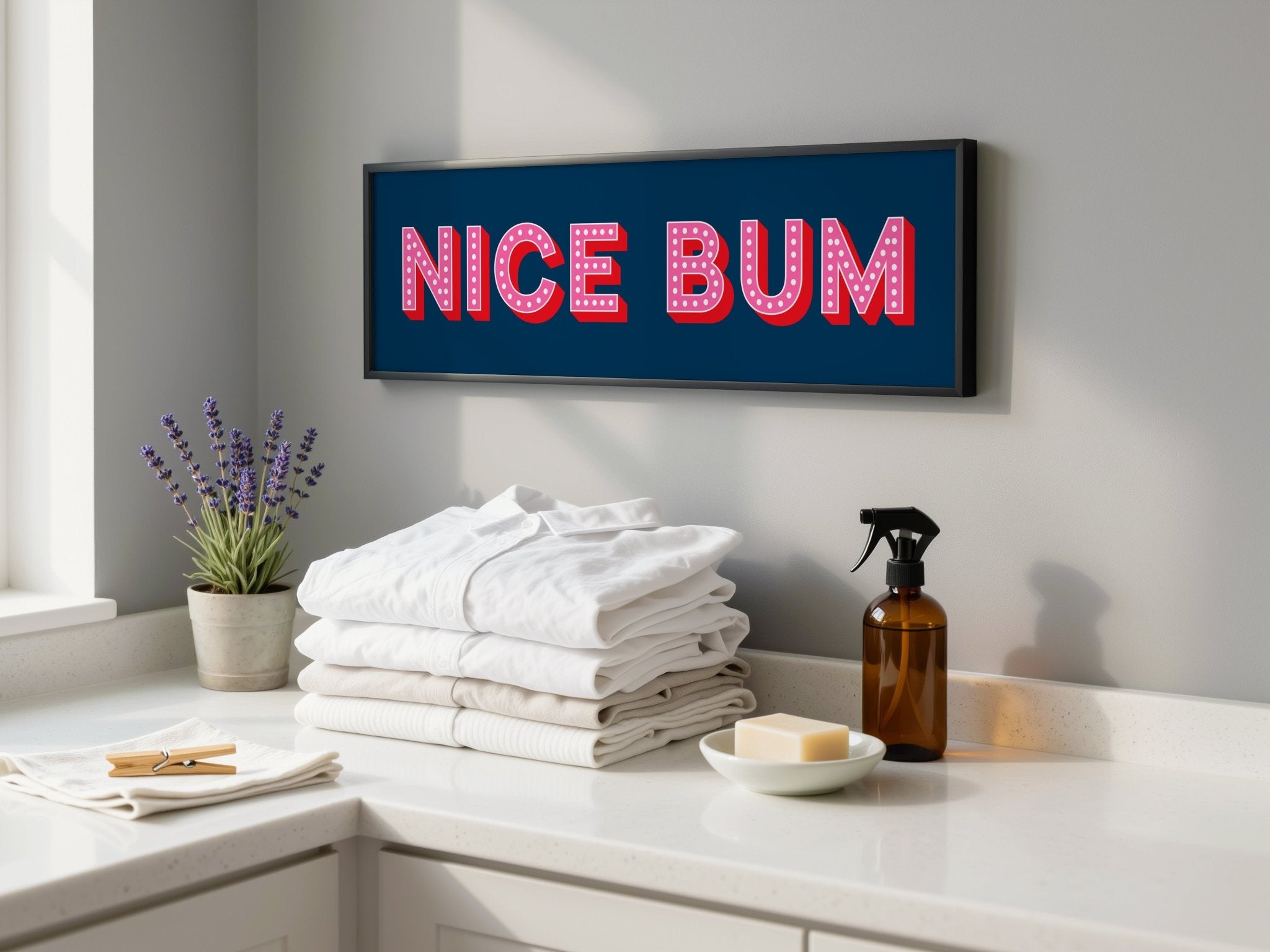 Nice Bum Framed Print (New Style) - Above The Door