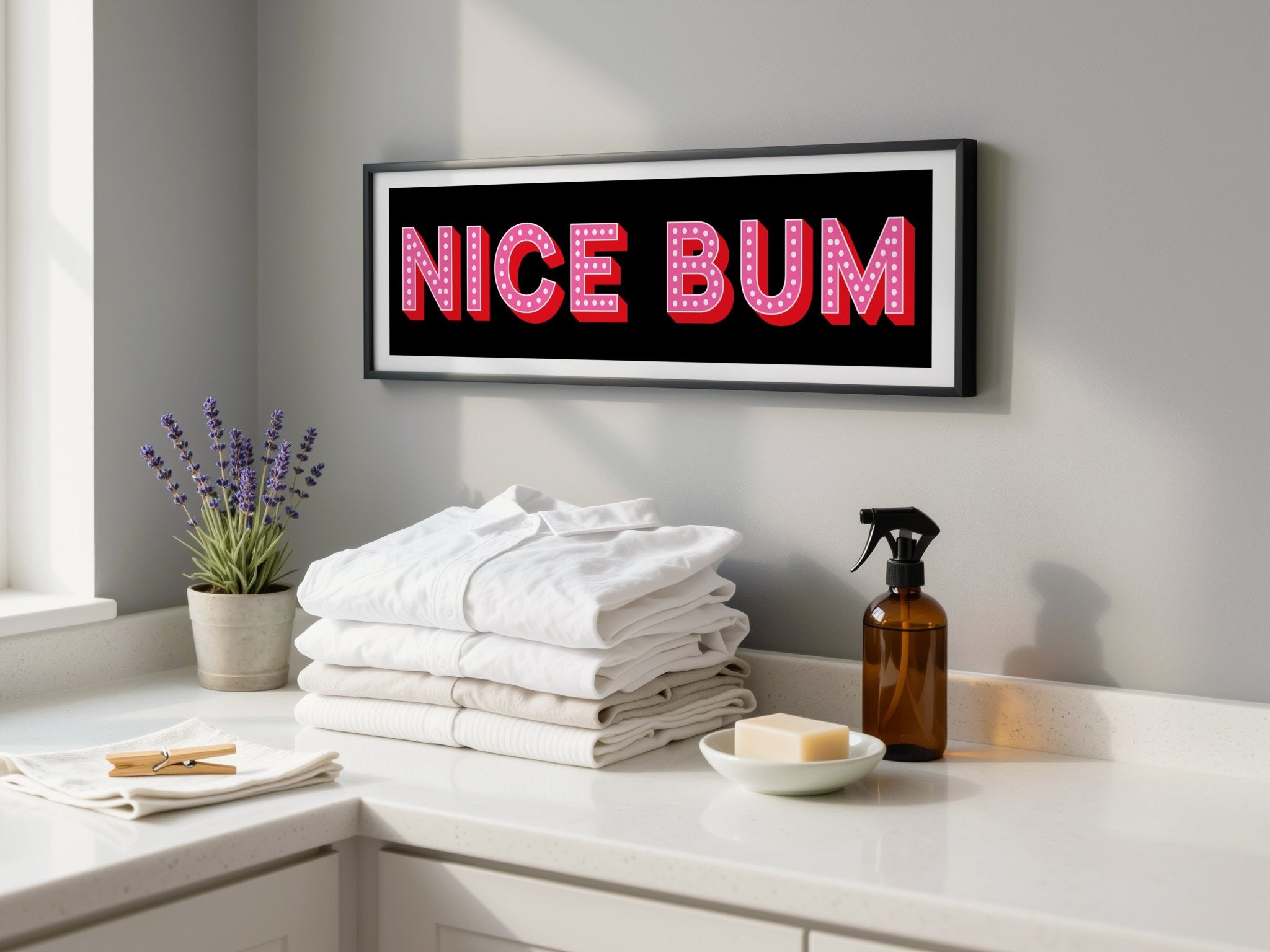 Nice Bum Framed Print (New Style) - Above The Door