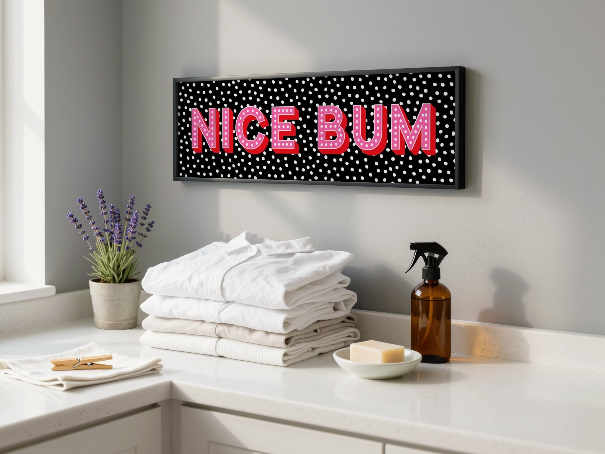 Nice Bum Framed Print (New Style) - Above The Door