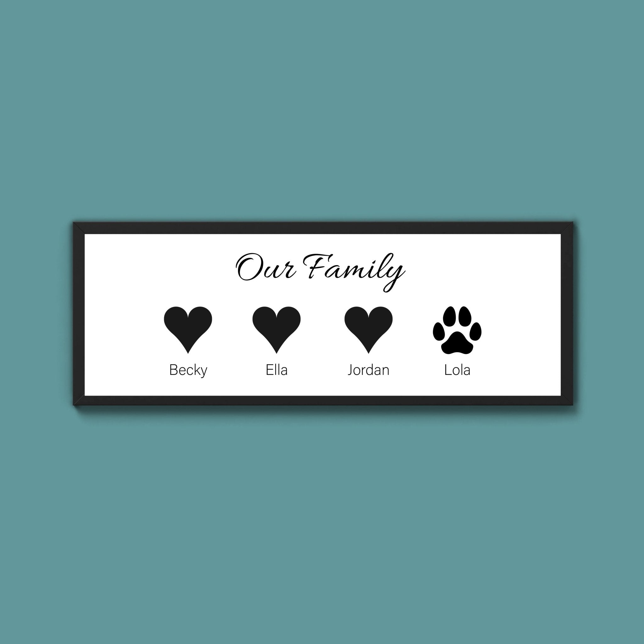 Personalised Family print Framed Print - Above The Door