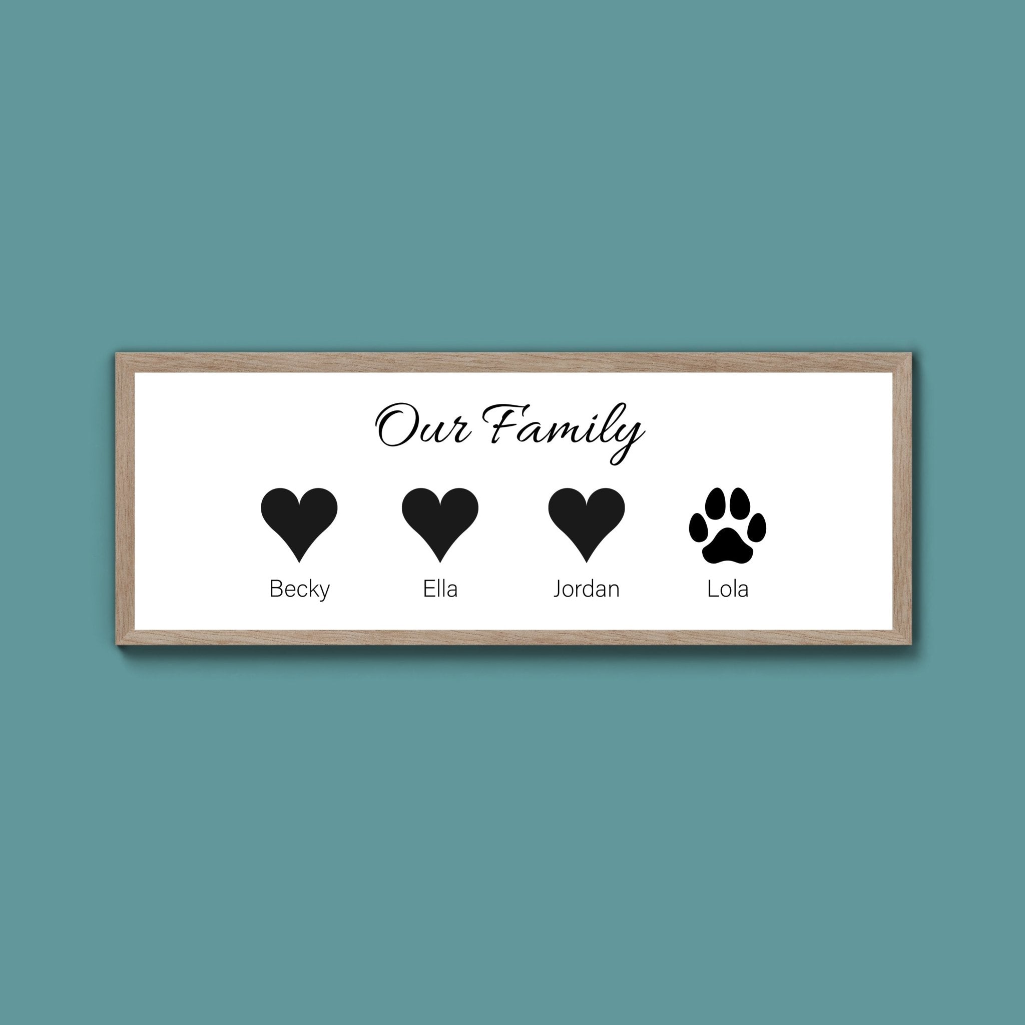 Personalised Family print Framed Print - Above The Door