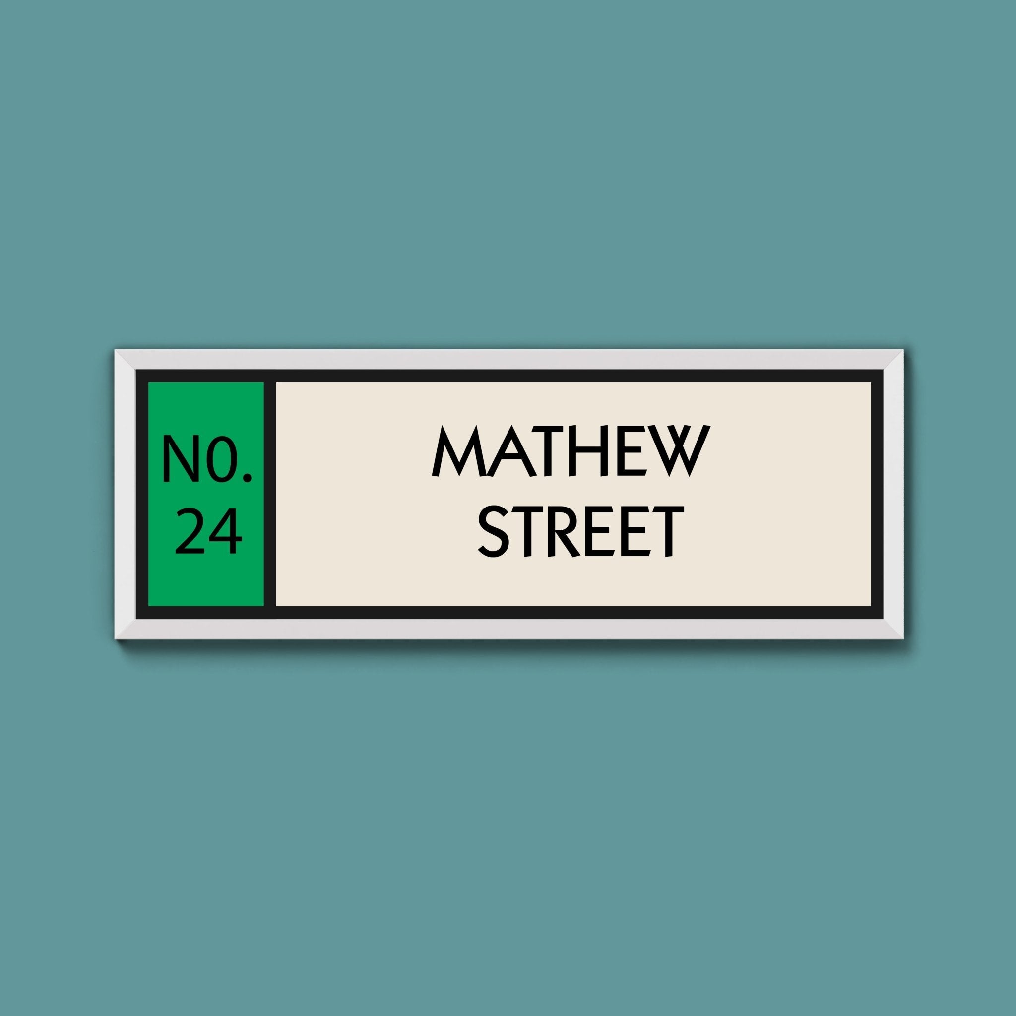 Personalised Framed Street Print (New Style) - Above The Door