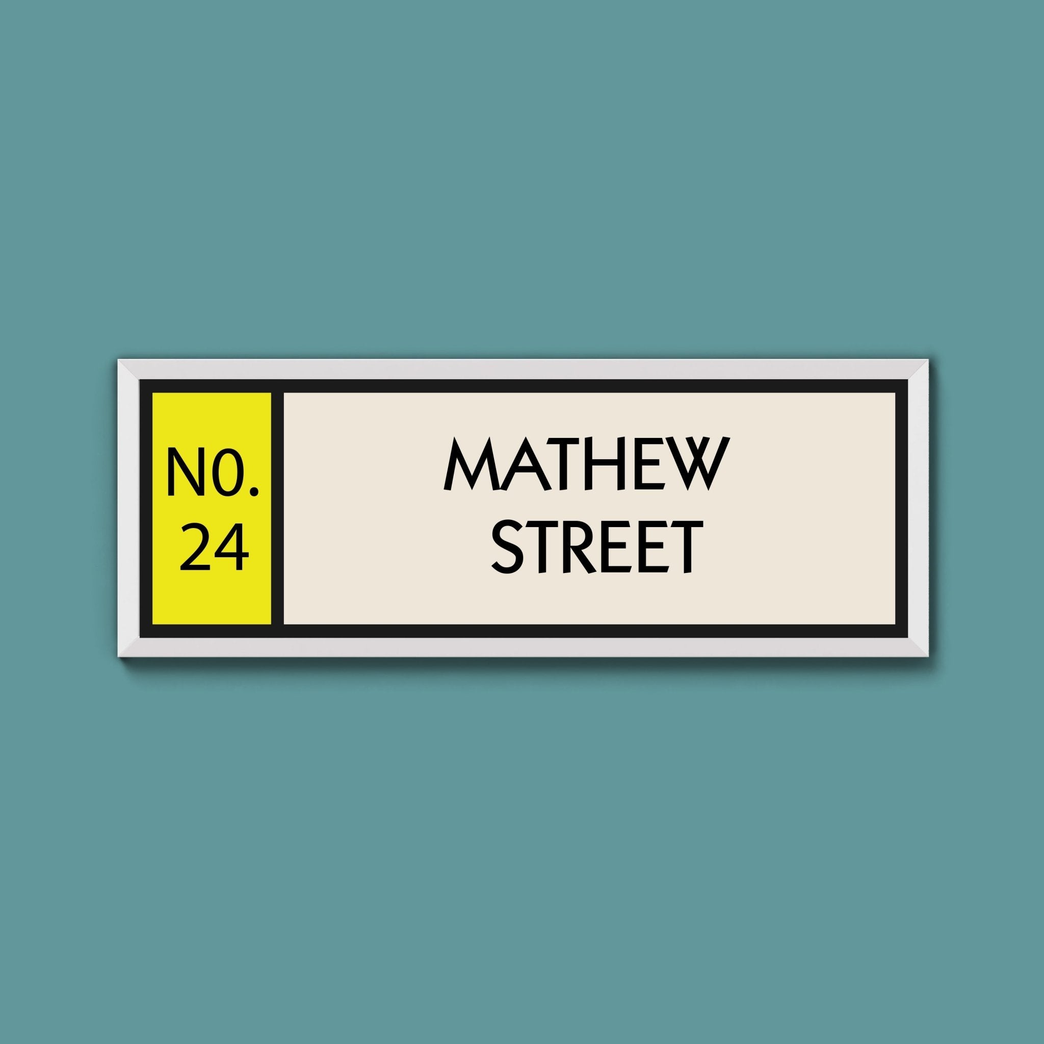 Personalised Framed Street Print (New Style) - Above The Door