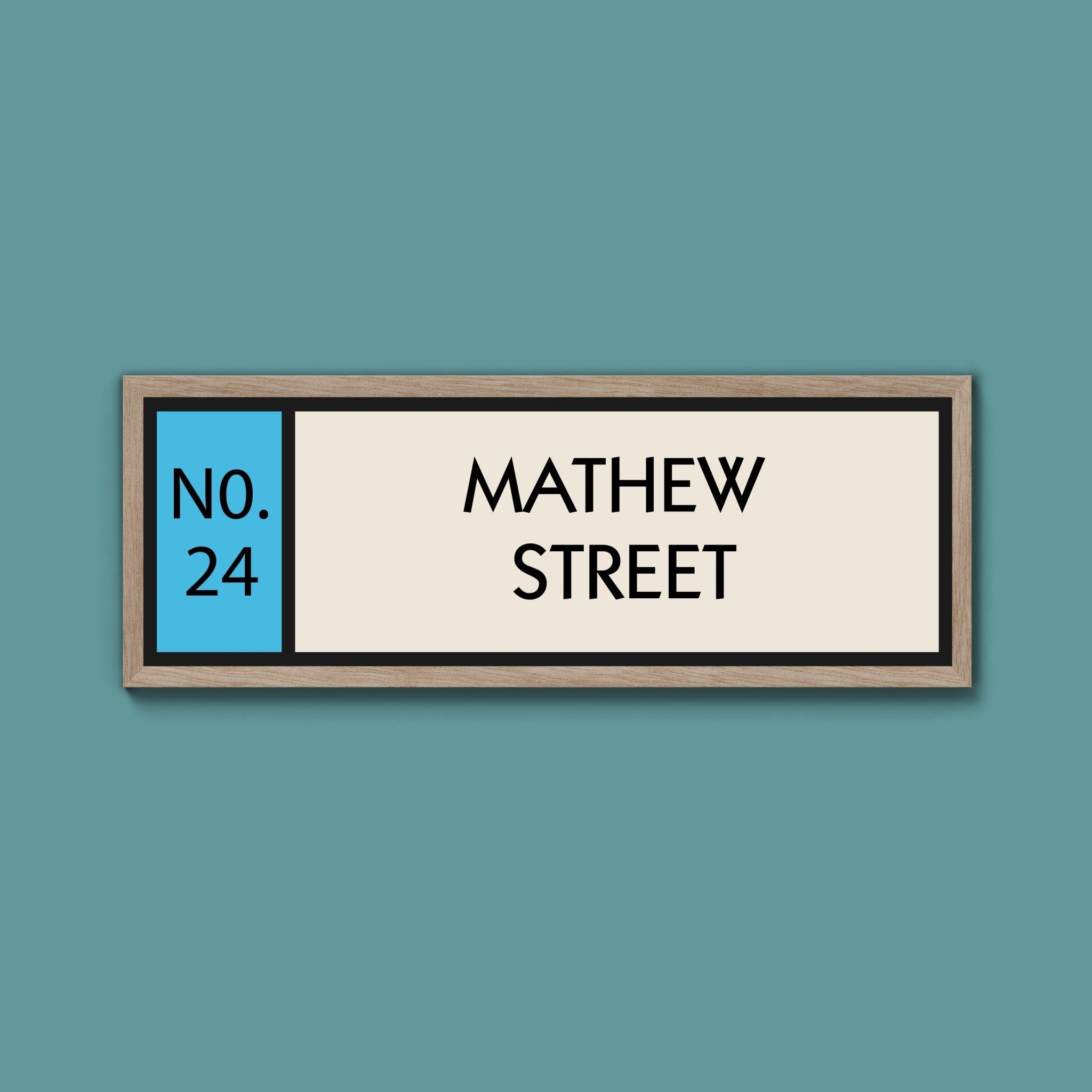 Personalised Framed Street Print (New Style) - Above The Door