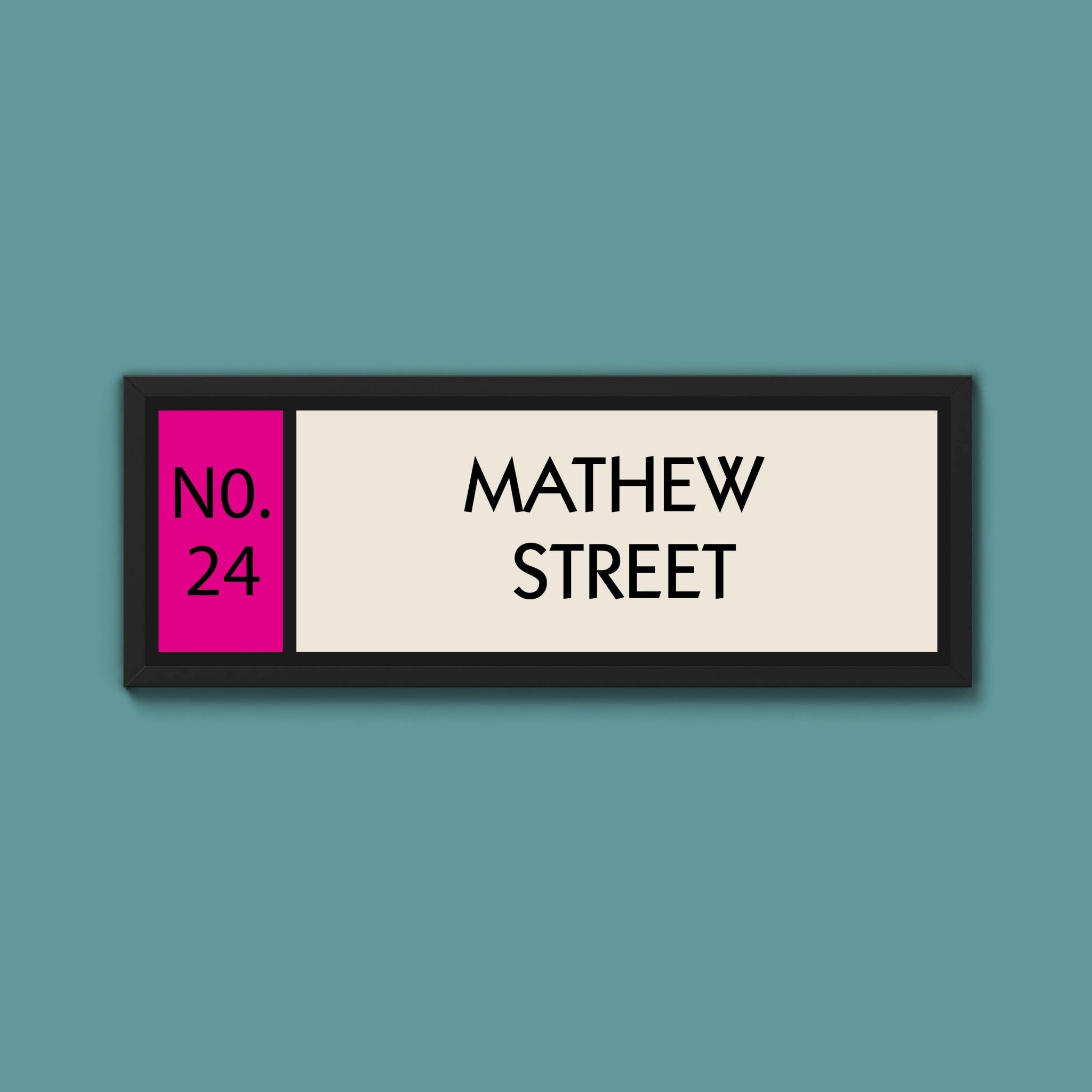 Personalised Framed Street Print (New Style) - Above The Door