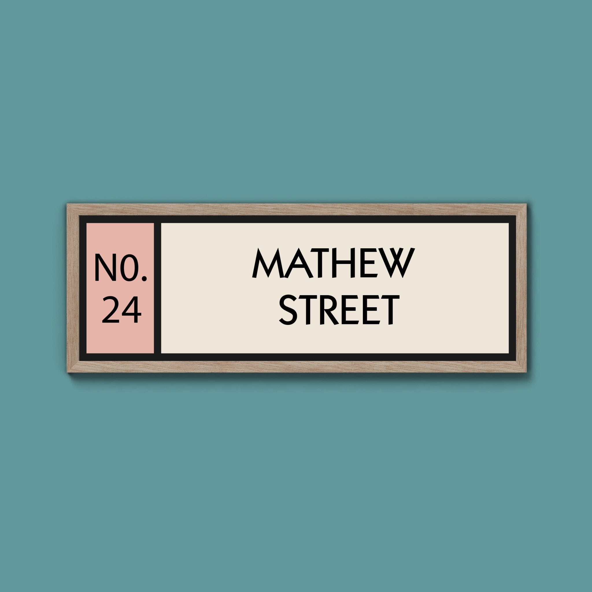 Personalised Framed Street Print (New Style) - Above The Door