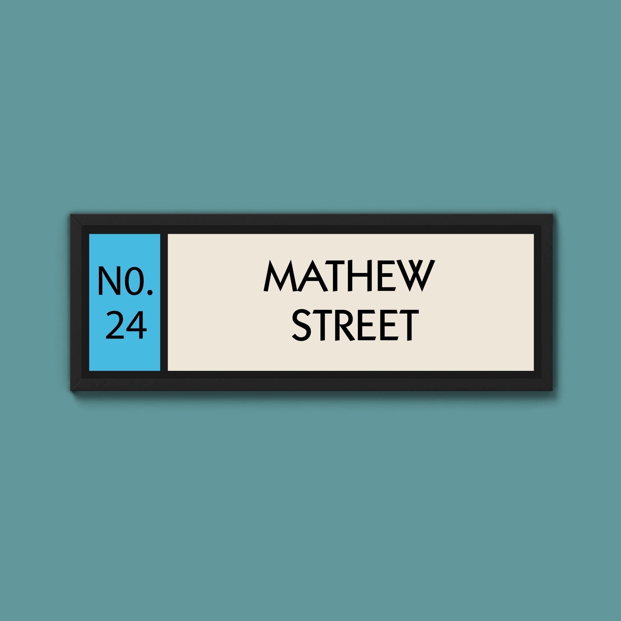Personalised Framed Street Print (New Style) - Above The Door