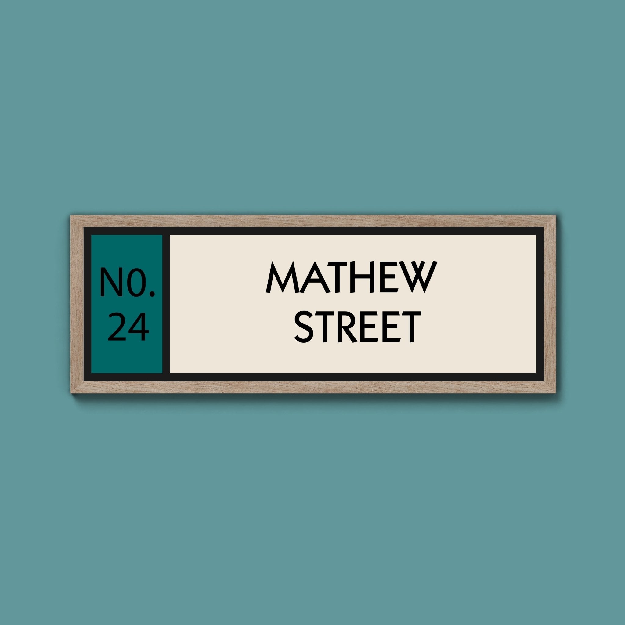Personalised Framed Street Print (New Style) - Above The Door
