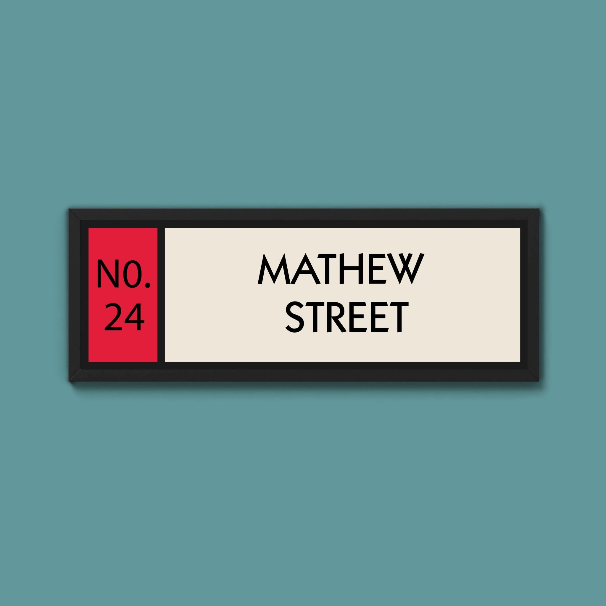 Personalised Framed Street Print (New Style) - Above The Door