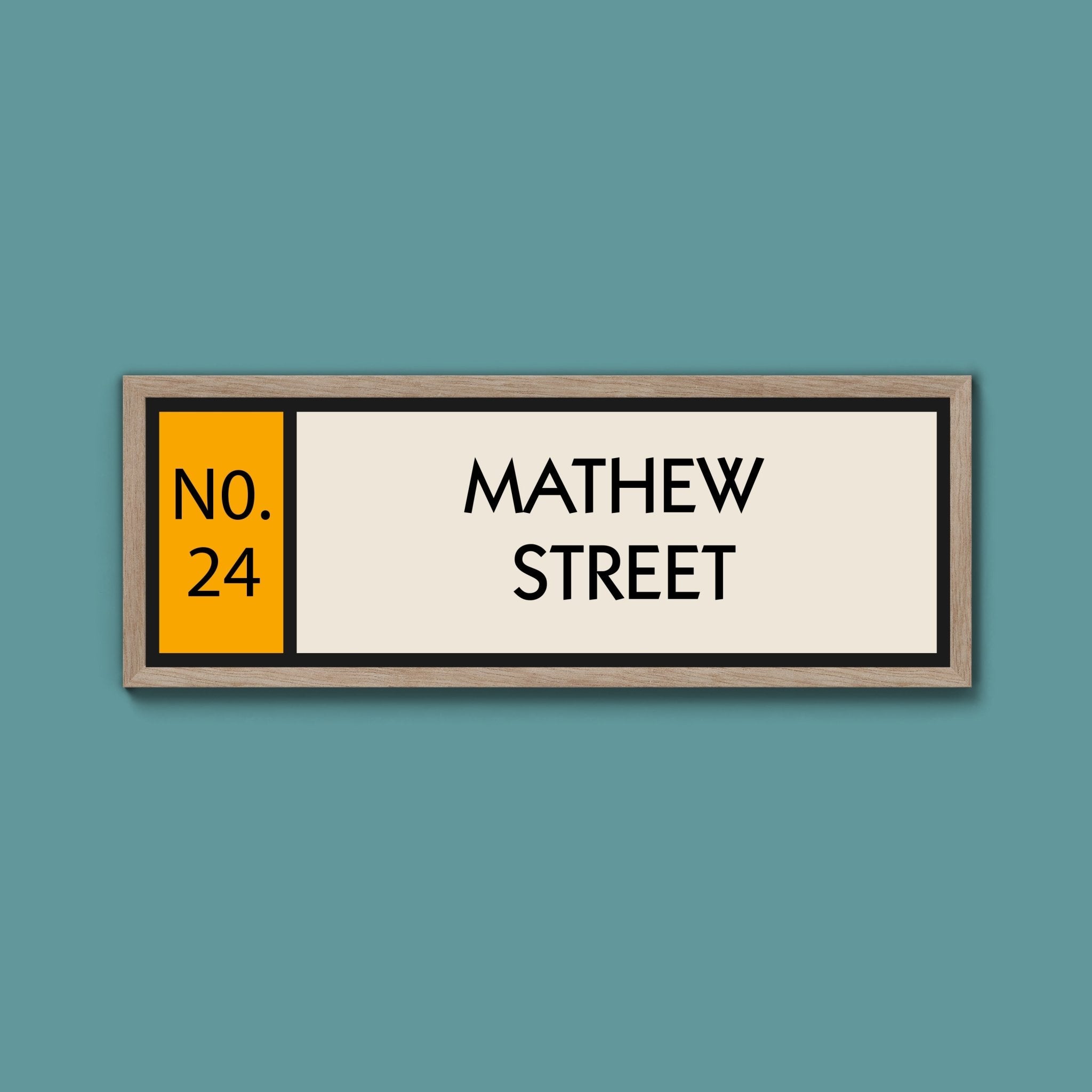 Personalised Framed Street Print (New Style) - Above The Door