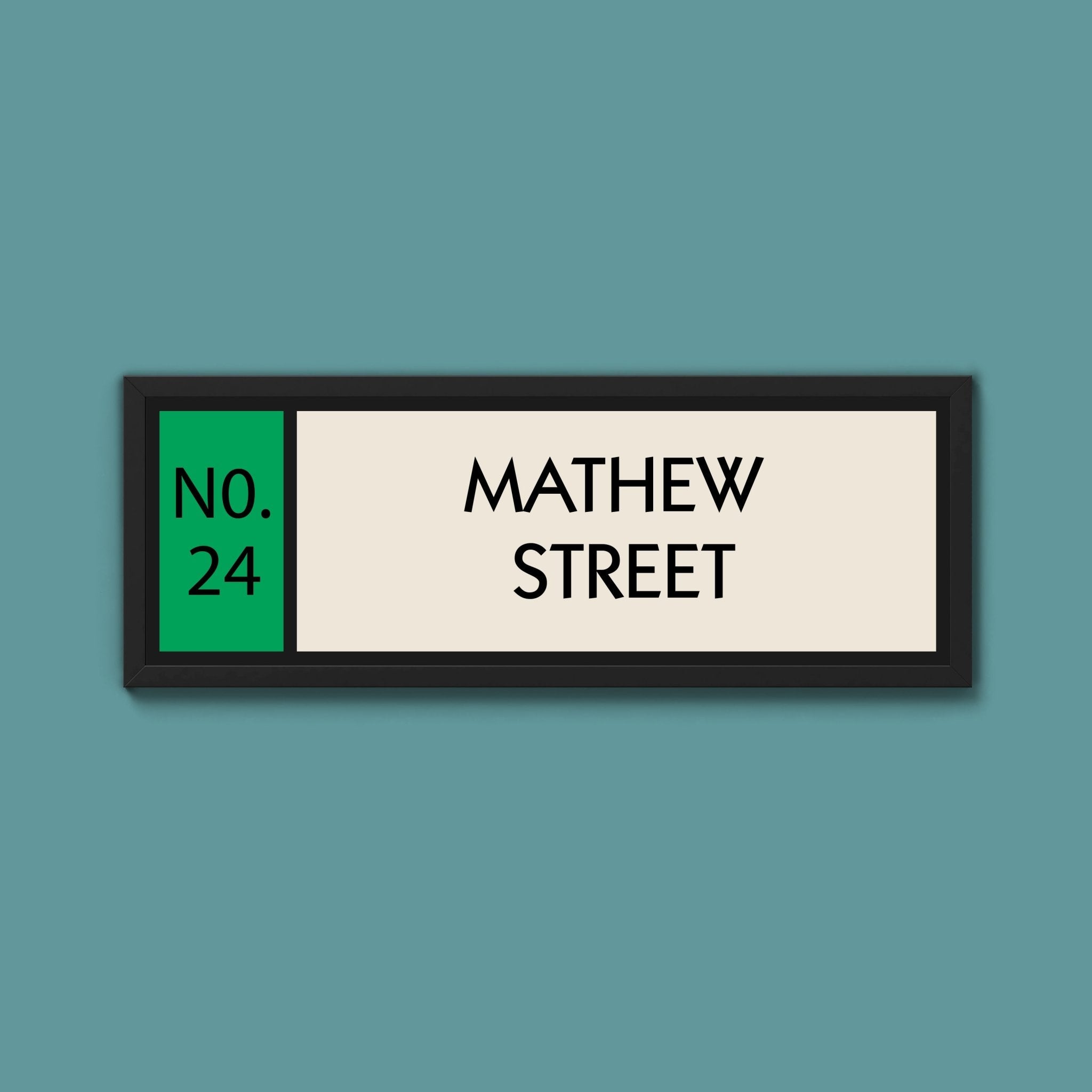 Personalised Framed Street Print (New Style) - Above The Door