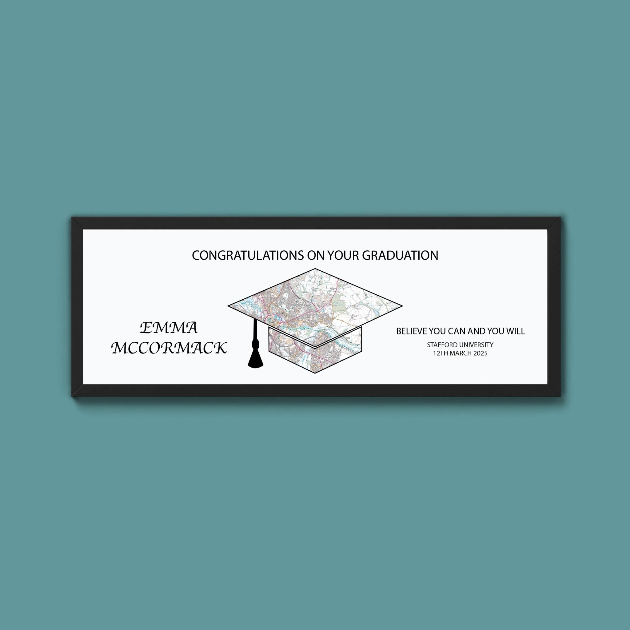 Personalised Graduation Map Print - Above The Door