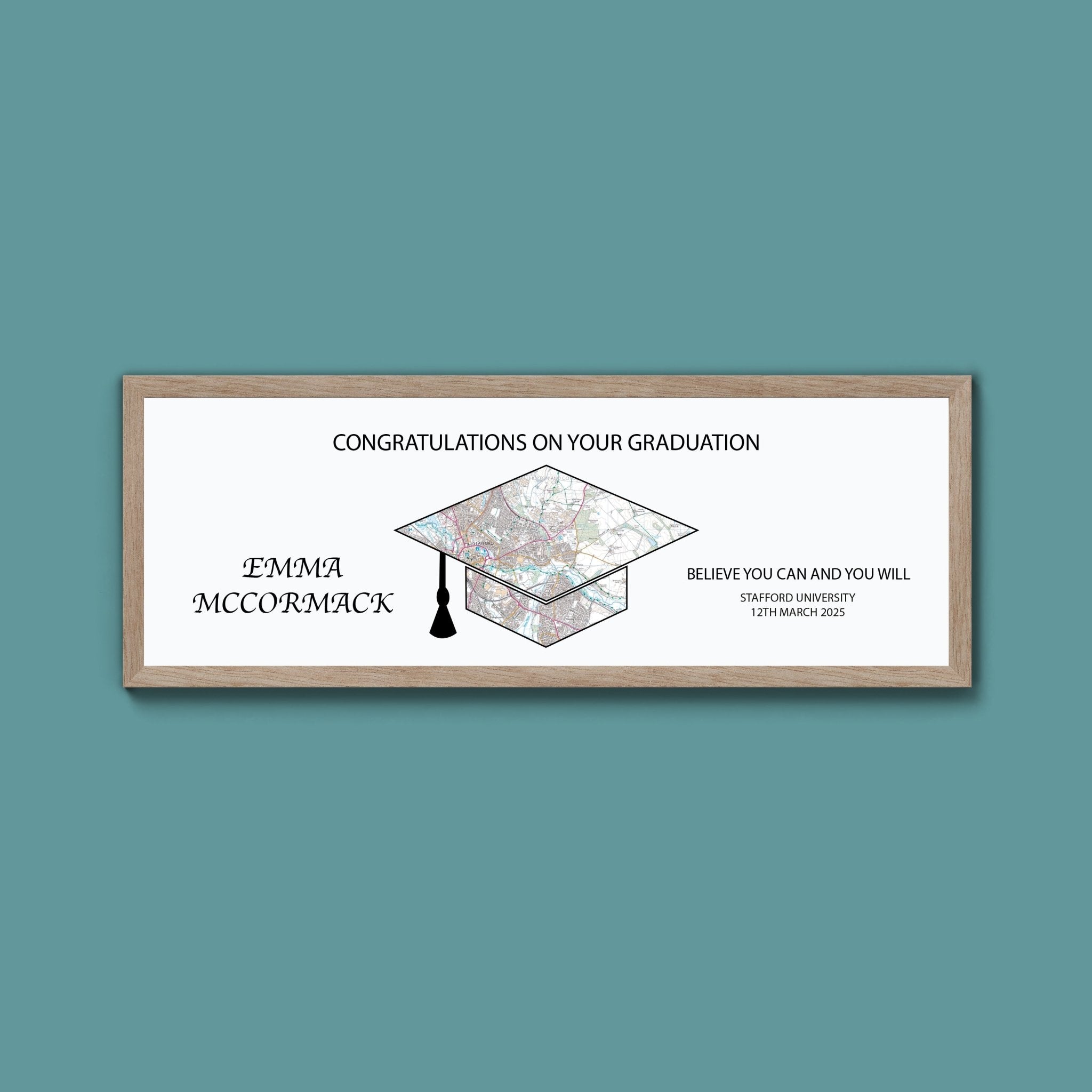 Personalised Graduation Map Print - Above The Door