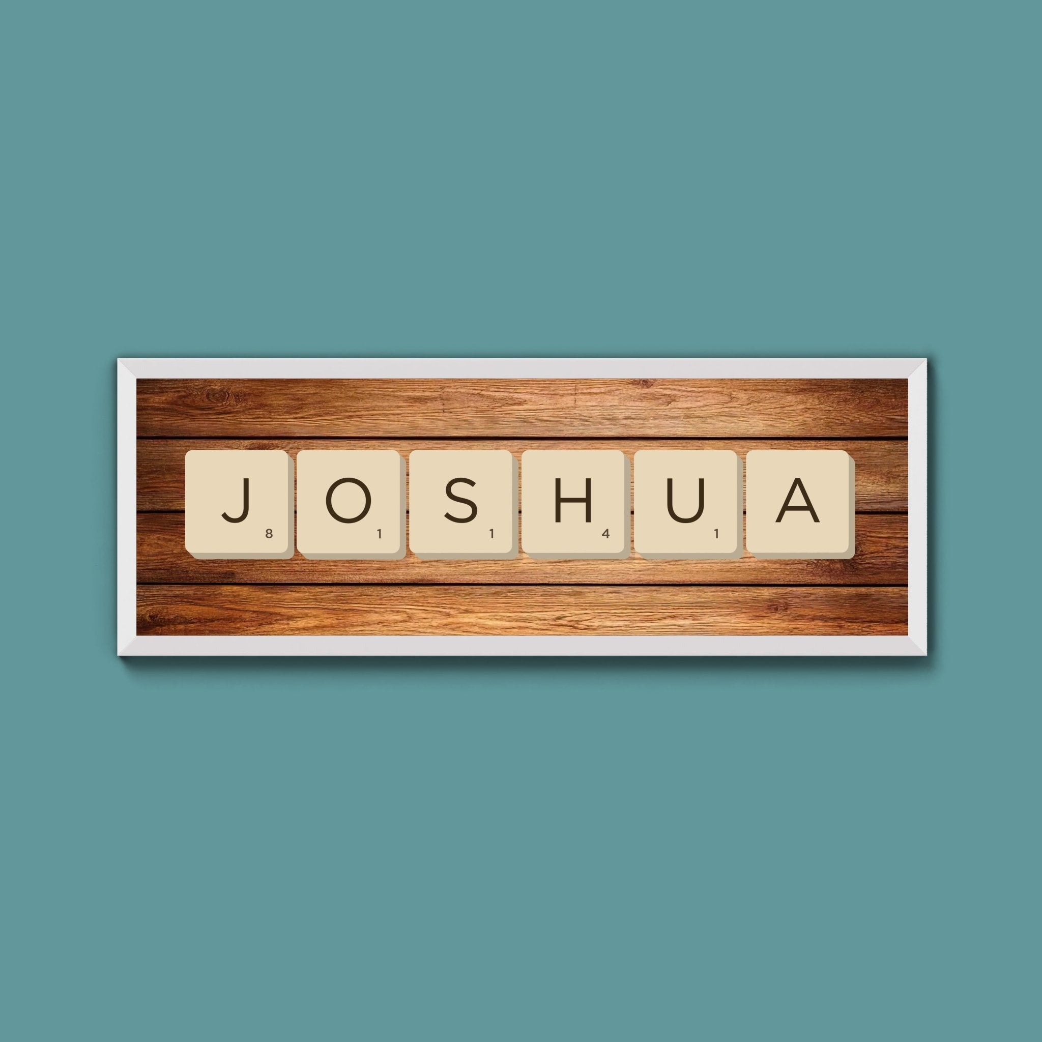 Personalised Name Scrabble Framed Print (New Style) - Above The Door