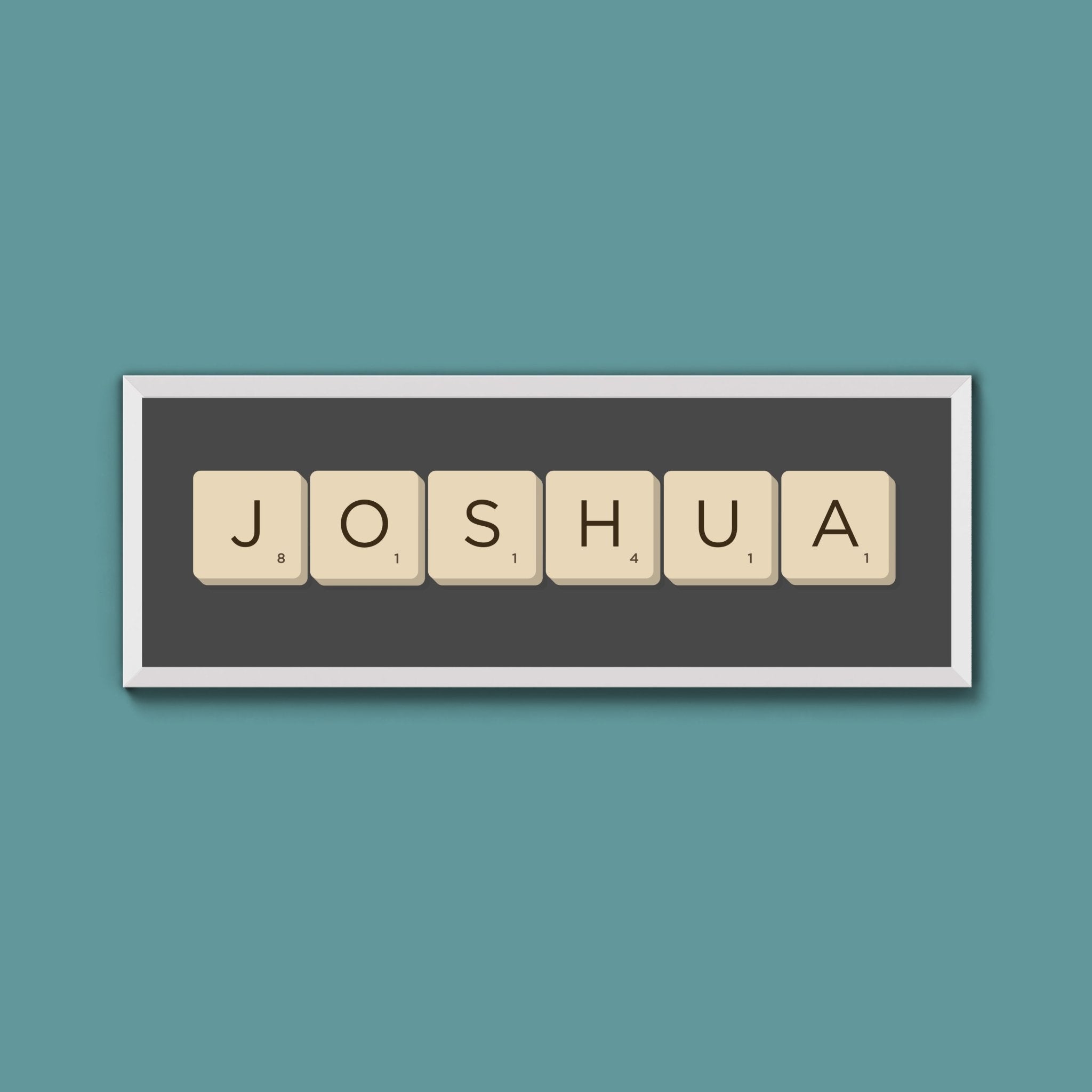 Personalised Name Scrabble Framed Print (New Style) - Above The Door
