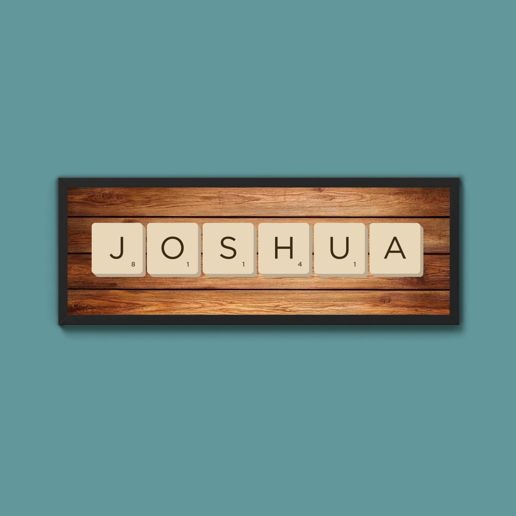 Personalised Name Scrabble Framed Print (New Style) - Above The Door