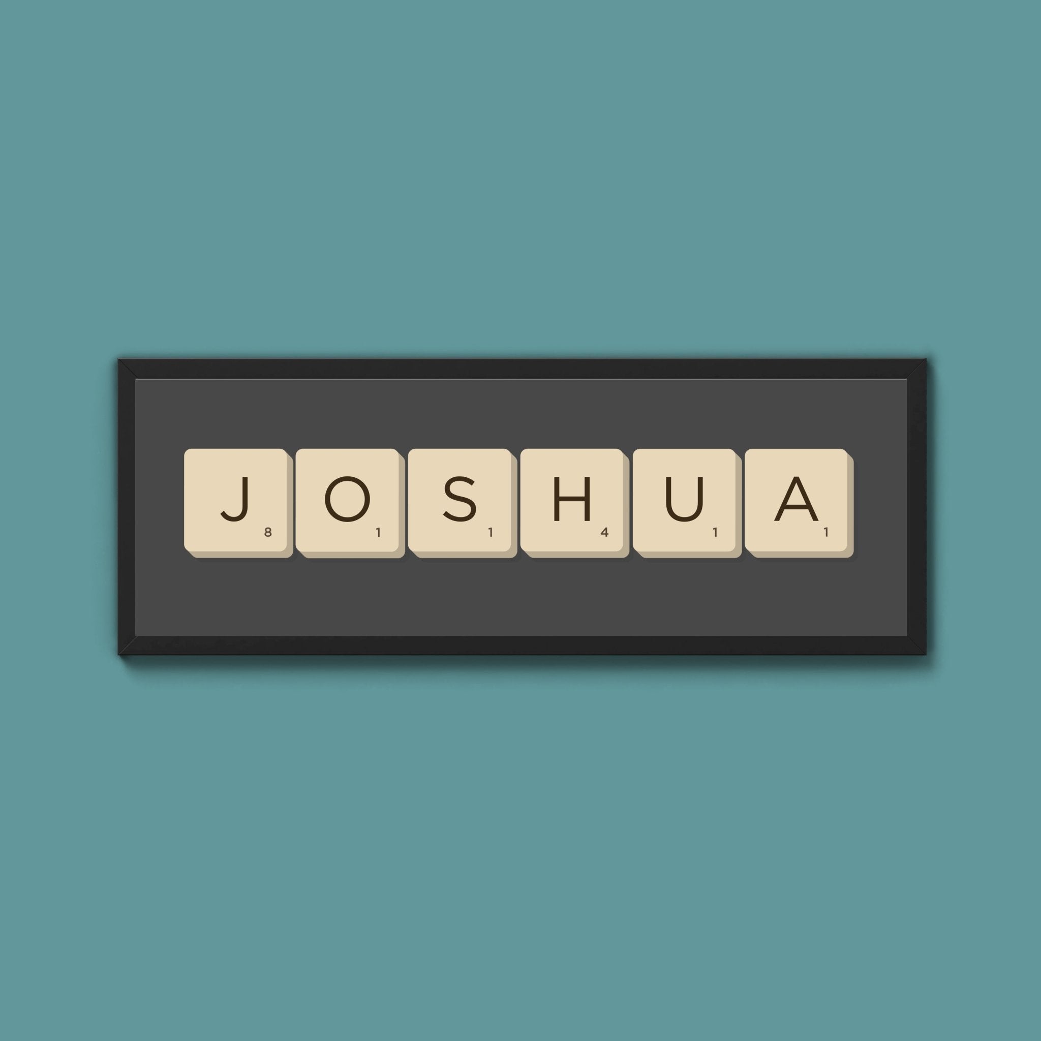 Personalised Name Scrabble Framed Print (New Style) - Above The Door