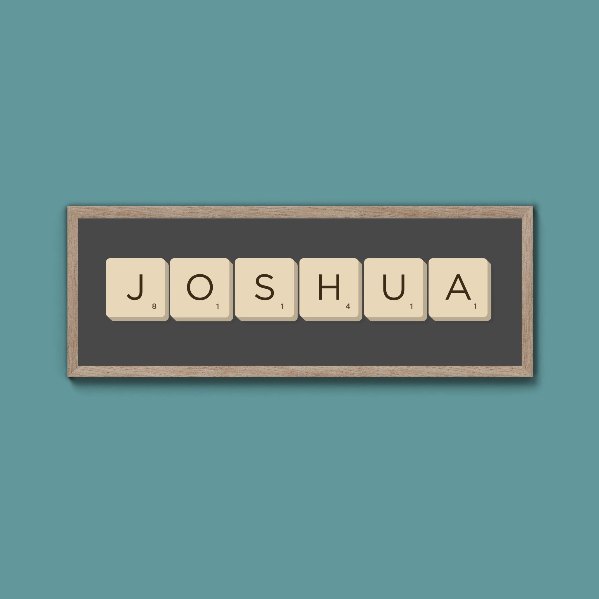Personalised Name Scrabble Framed Print (New Style) - Above The Door